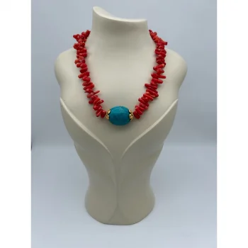 Turkuaz Mercan Kolye