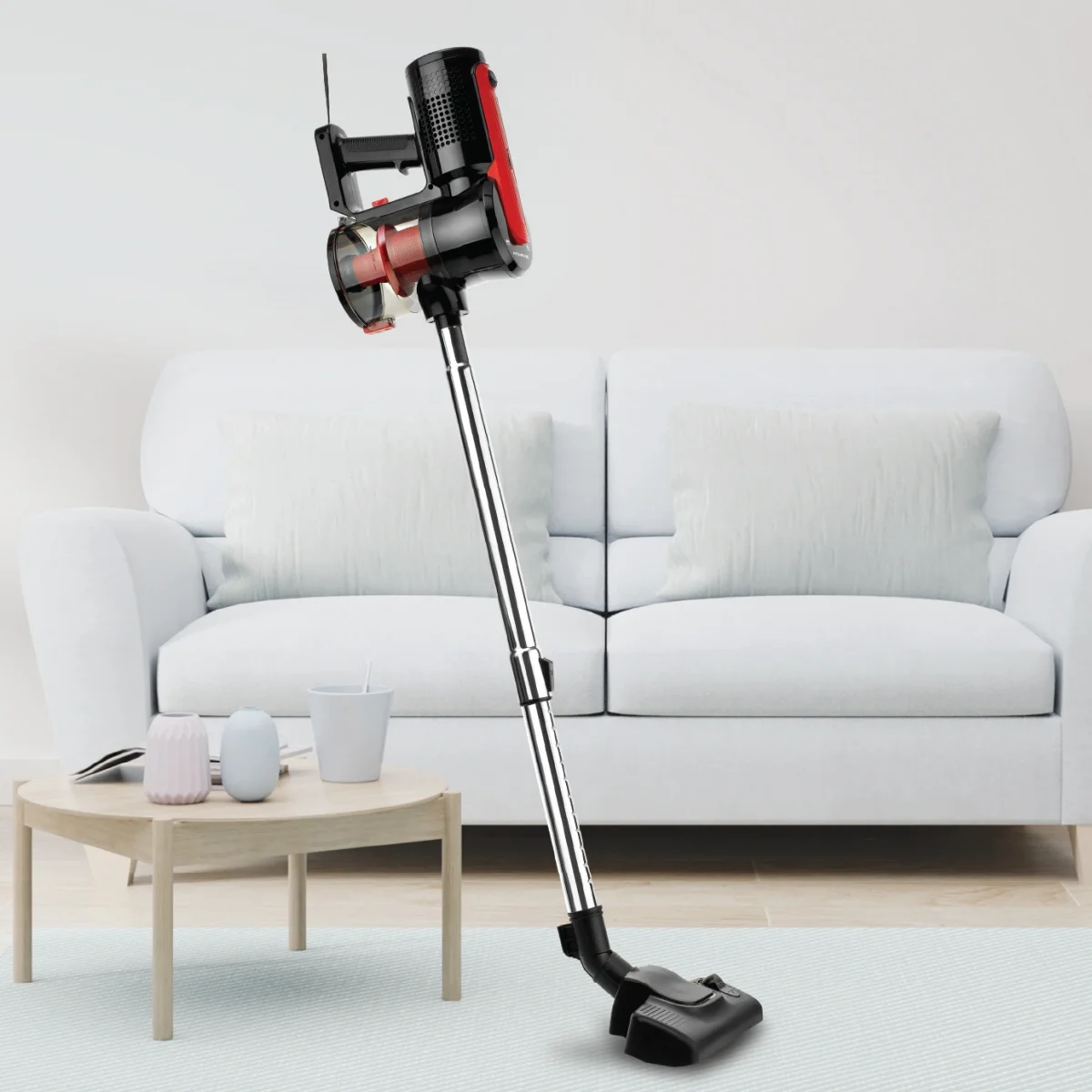 Stilevs Anka S Dikey Toz Torbasız Elektirikli Süpürge Kırmızı&Siyah
