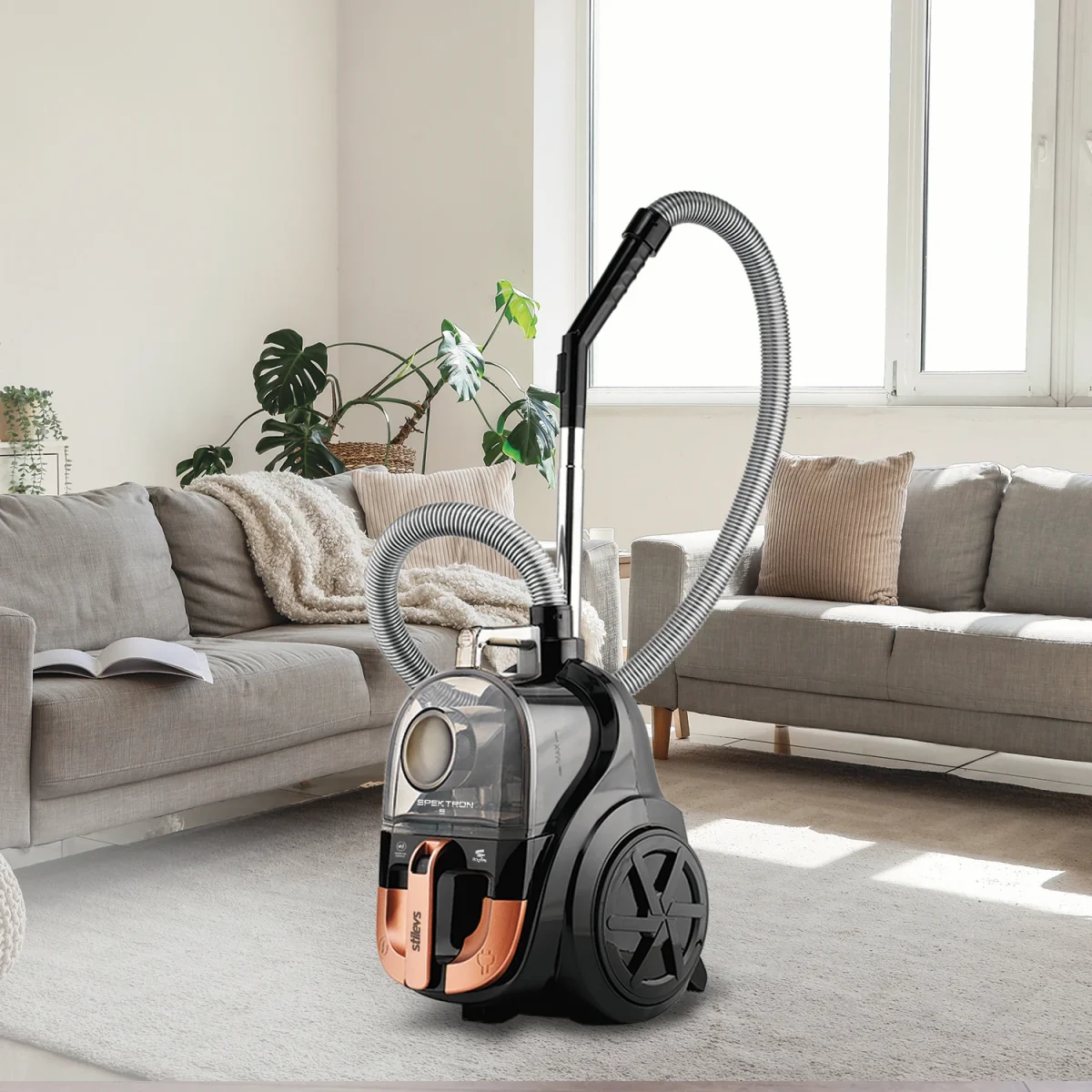 Stilevs Spektron S Torbasız Elektrikli Süpürge - Siyah-Bakır