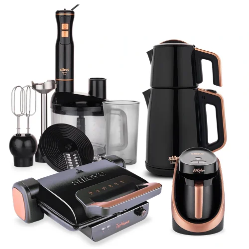 Stilevs Black Quartz Serisi 4 Lü Paket - Siyah