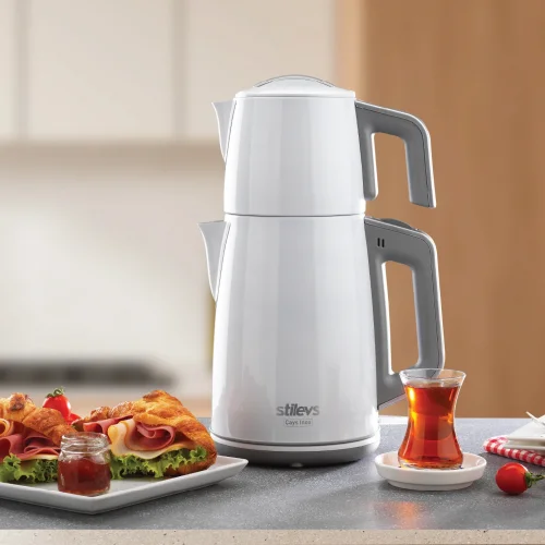 Stilevs Çays Inox Çelik Çay Makinesi - Beyaz