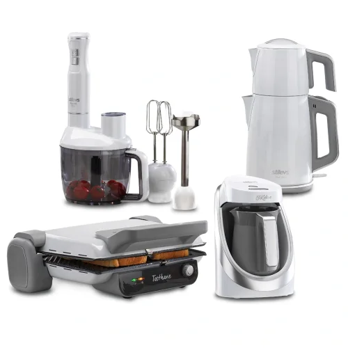 Stilevs White Quartz Serisi 4 Lü Paket - Beyaz