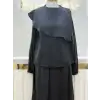 NUSS Siyah Renk Modal Kumaş Etekli Takım