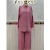 GHİSA Pembe Renk Keten Takım