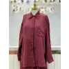 GHİSA Bordo Renk Keten Takım