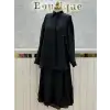 GHİSA Siyah Renk Keten Takım