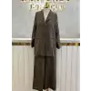 GHİSA Kahve Renk Keten Takım