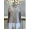 JENNE Bej Renk Kar Taneli Gömlek