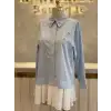 JENNE Mavi Renk Kar Taneli Gömlek