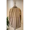 MY312 Bej Renk Önü Taşlı Tunik