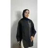 MY312 Siyah Renk Taşlı Gömlek