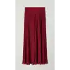 SENTEZ Bordo Renk Şifon Kırıştırma Etek