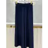 SENTEZ Lacivert Renk Lastikli Geniş Paça Pantolon