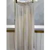 SENTEZ Taş Renk Abeliya Kısa Geniş Paça Pantolon