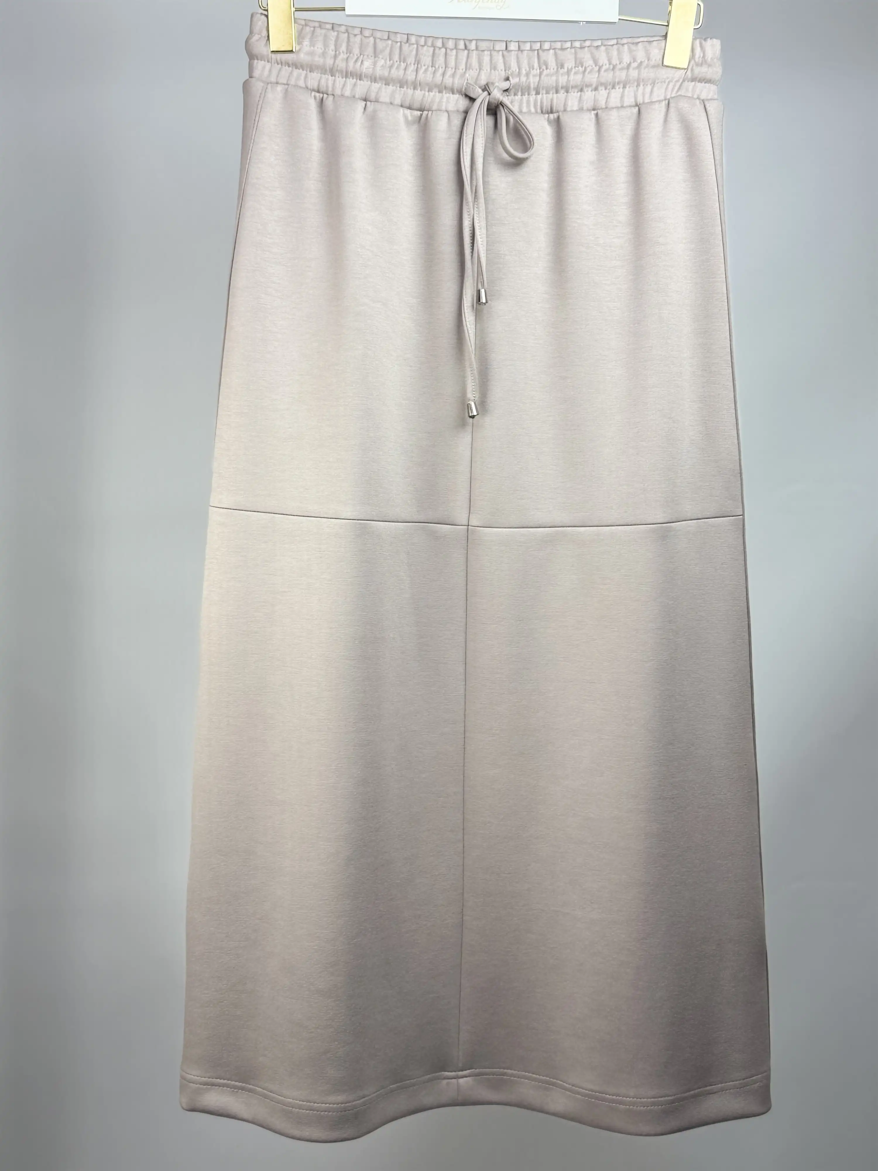 SENTEZ Gri Renk Soft Yanı Çıtçıtlı Etek