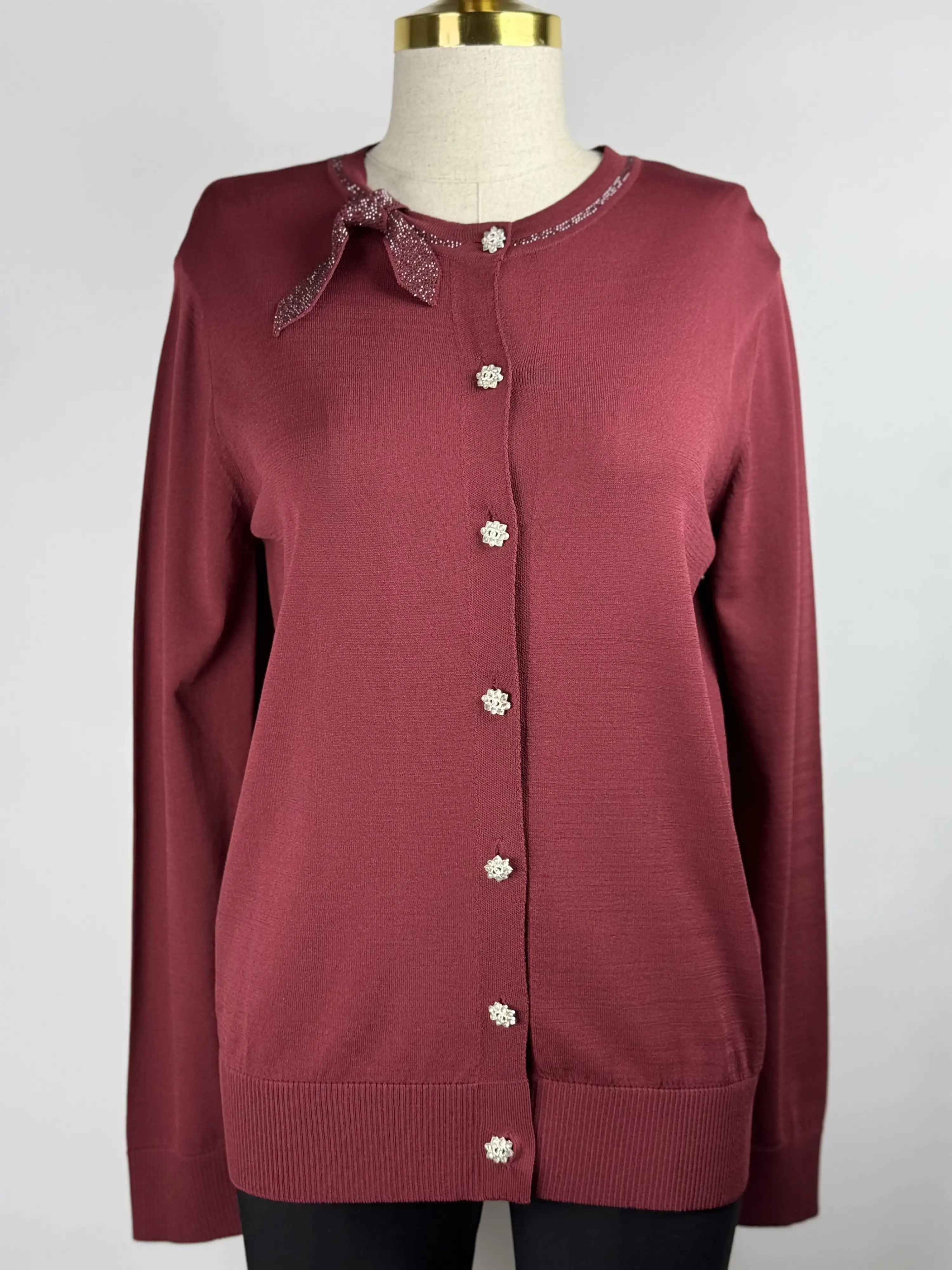 GHİSA Bordo Renk Hırka