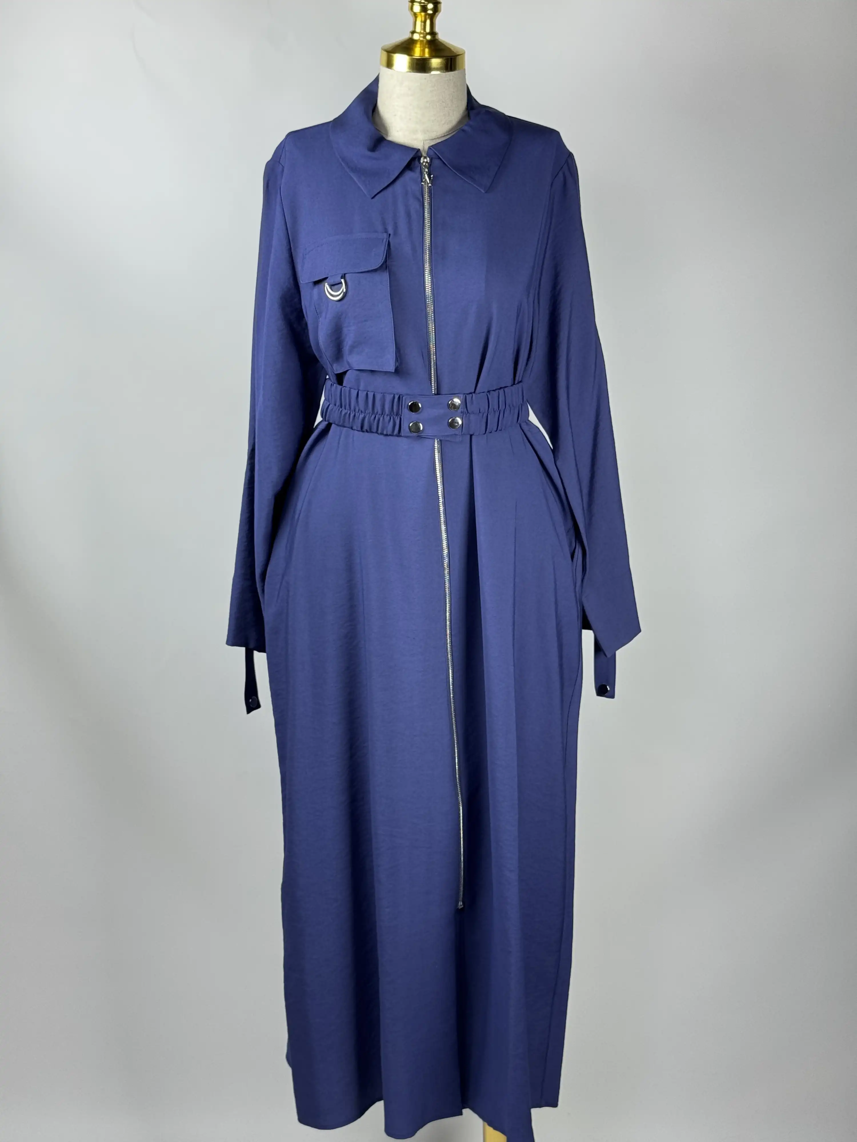 NUSS İndigo Renk Elbise