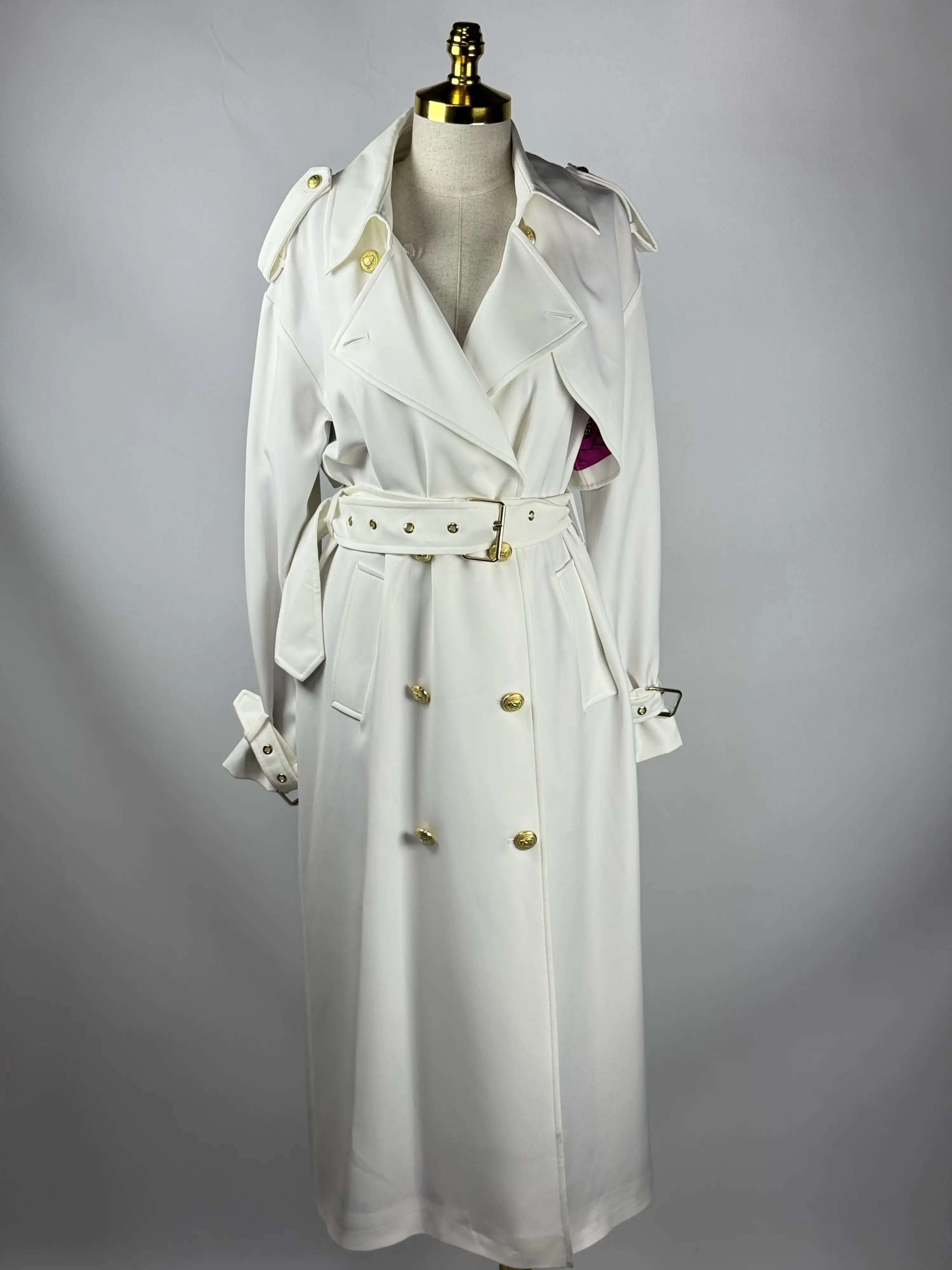 MISSEMRAMISS Ekru Renk Rose Trençkot