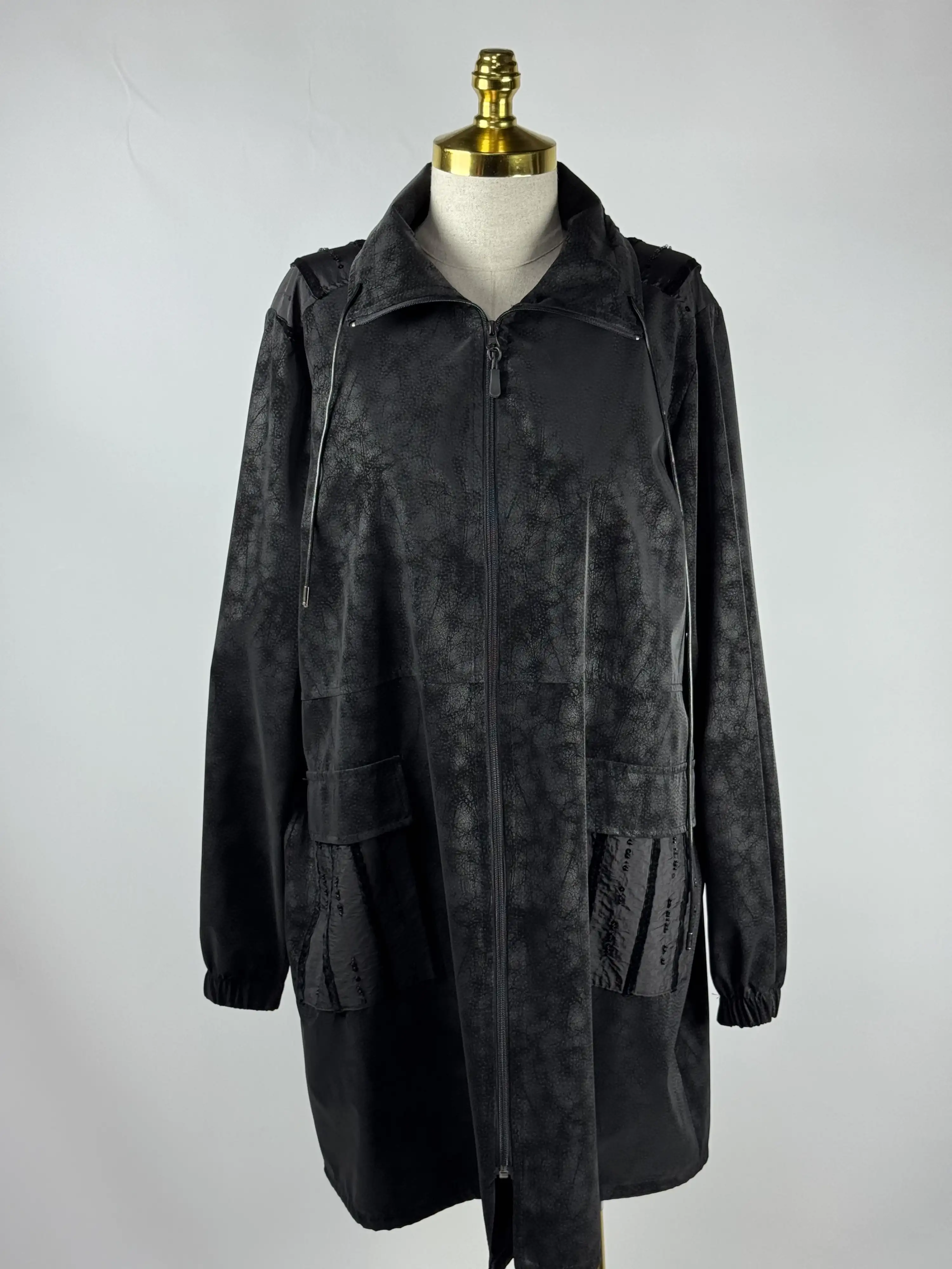 FUAT GÜRŞEN Siyah Renk Fermuarlı Tesettür Kap