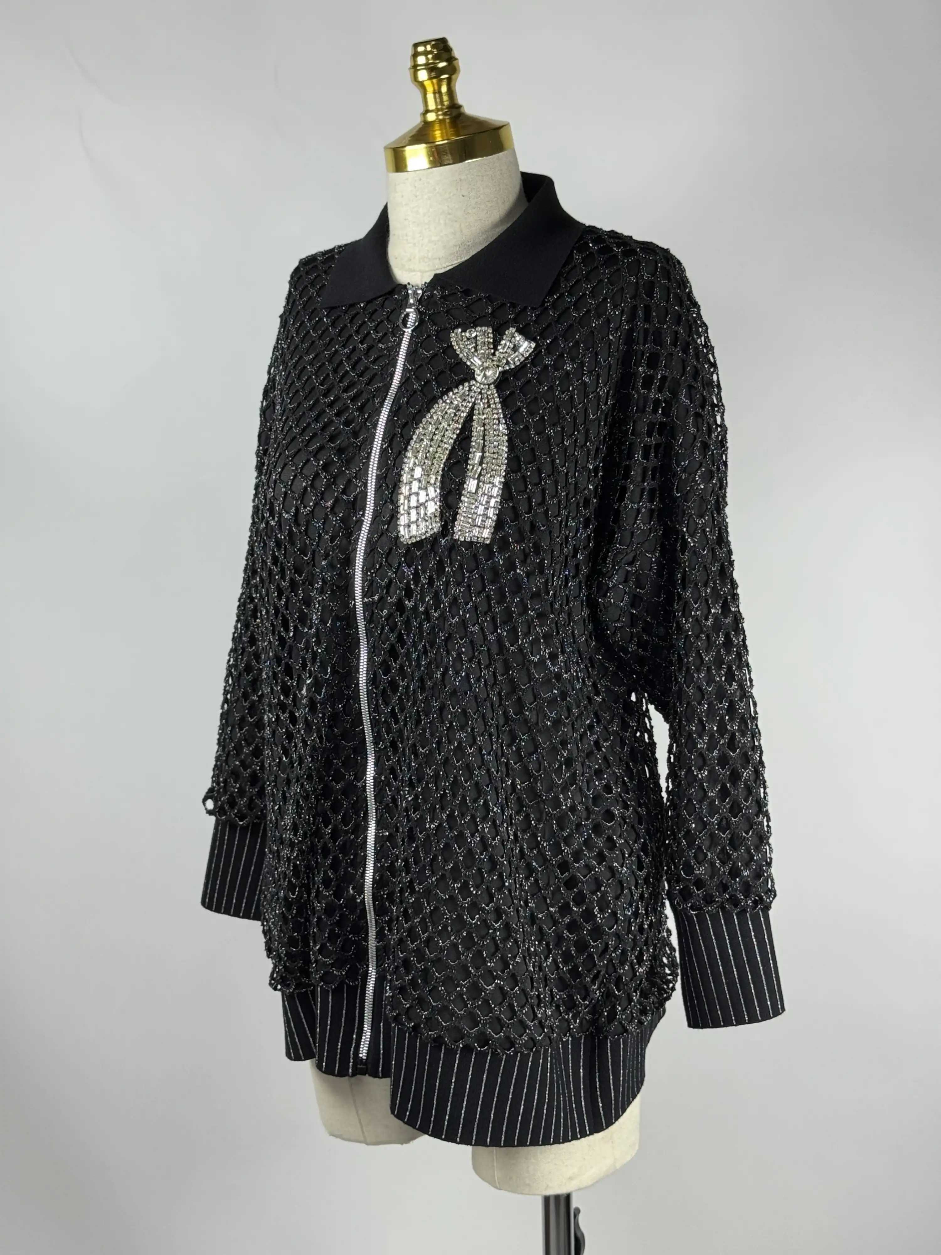 GHİSA GH-26KÖRHRK3223-S Siyah Renk Hırka