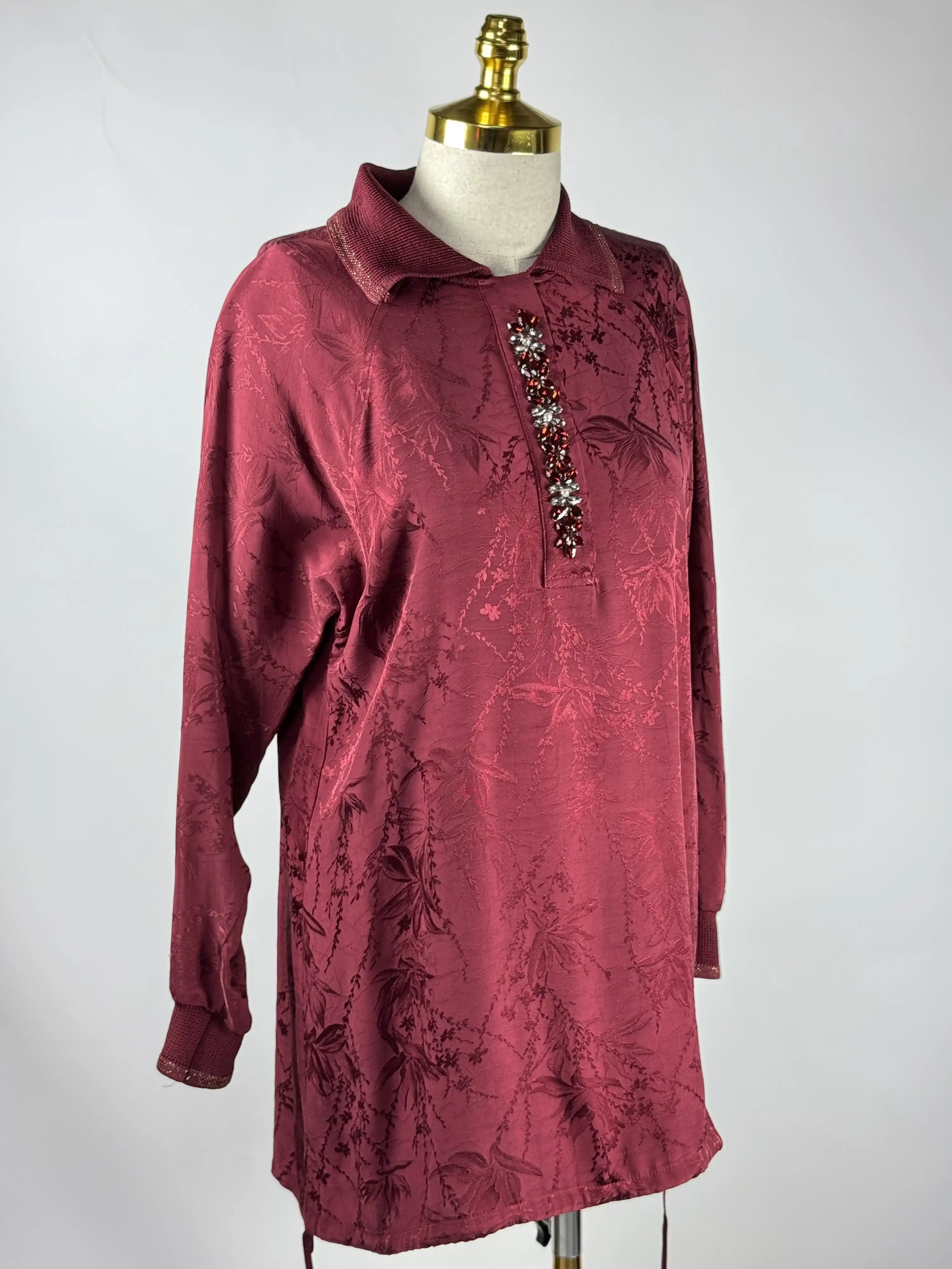 FUAT GÜRŞEN Bordo Renk Tunik