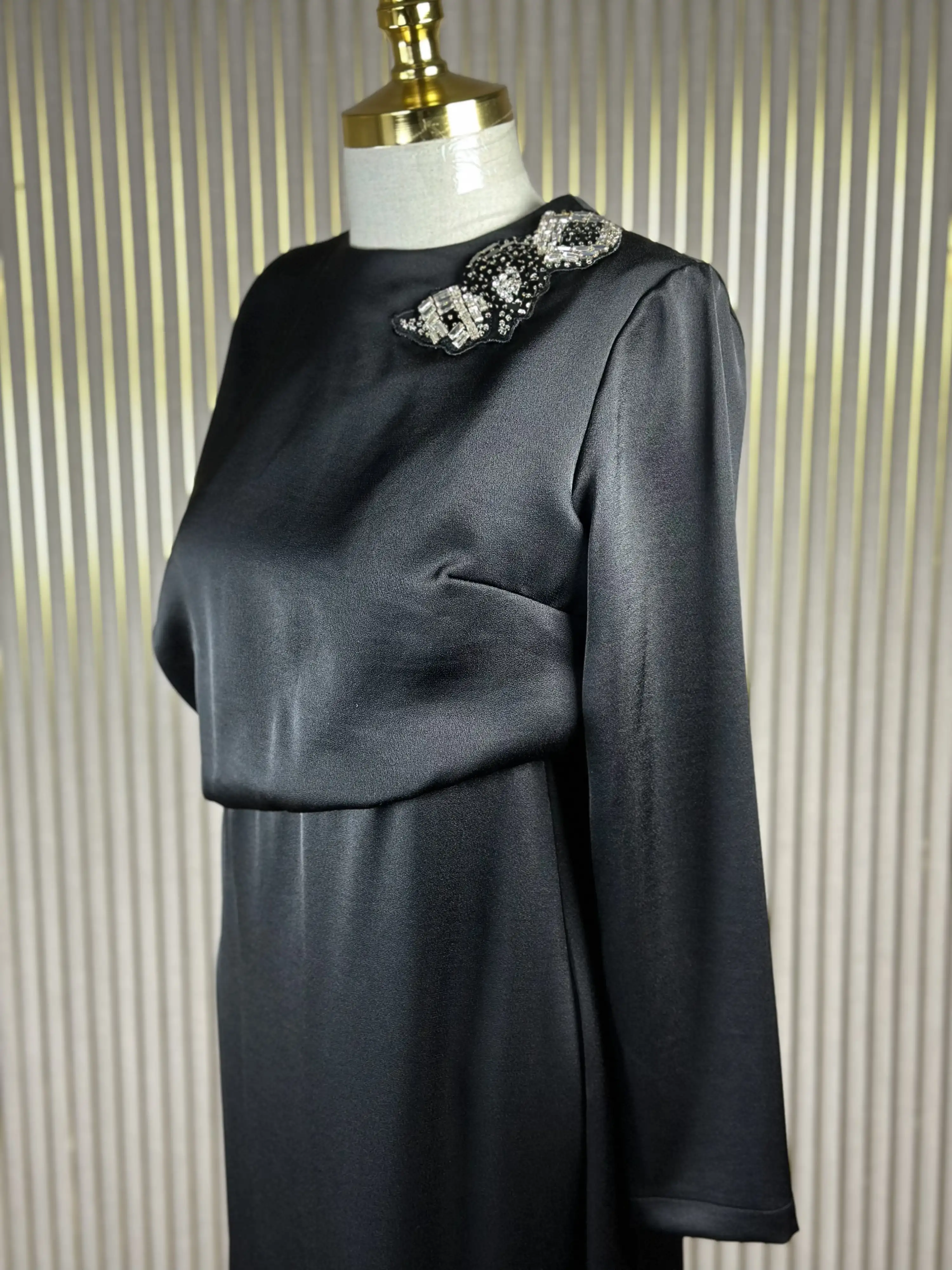 MİSSEMRAMİSS Siyah Renk Diamond Taşlı Elbise