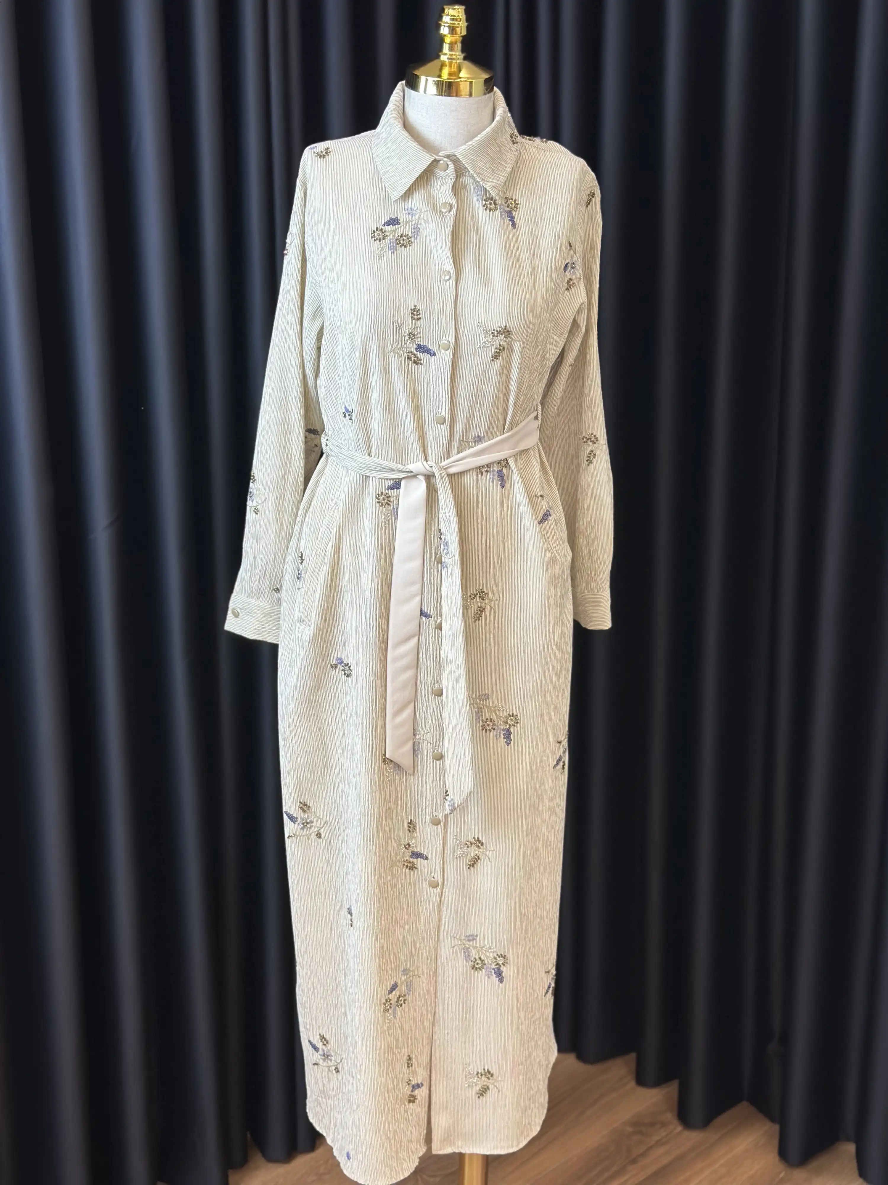 FUAT GÜRŞEN Bej Renk Elbise