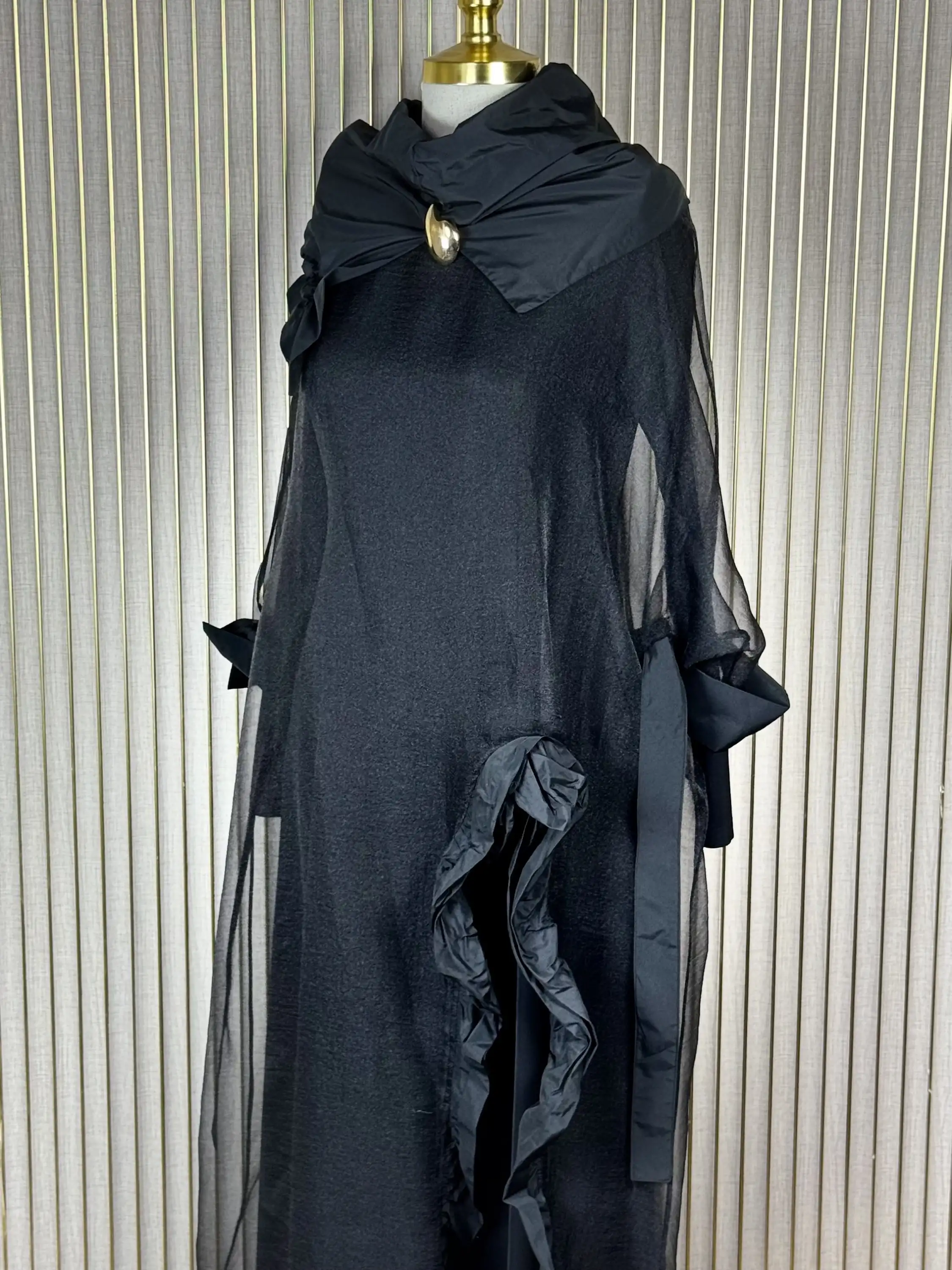 MY312 Siyah Renk Broşlu İkili Elbise