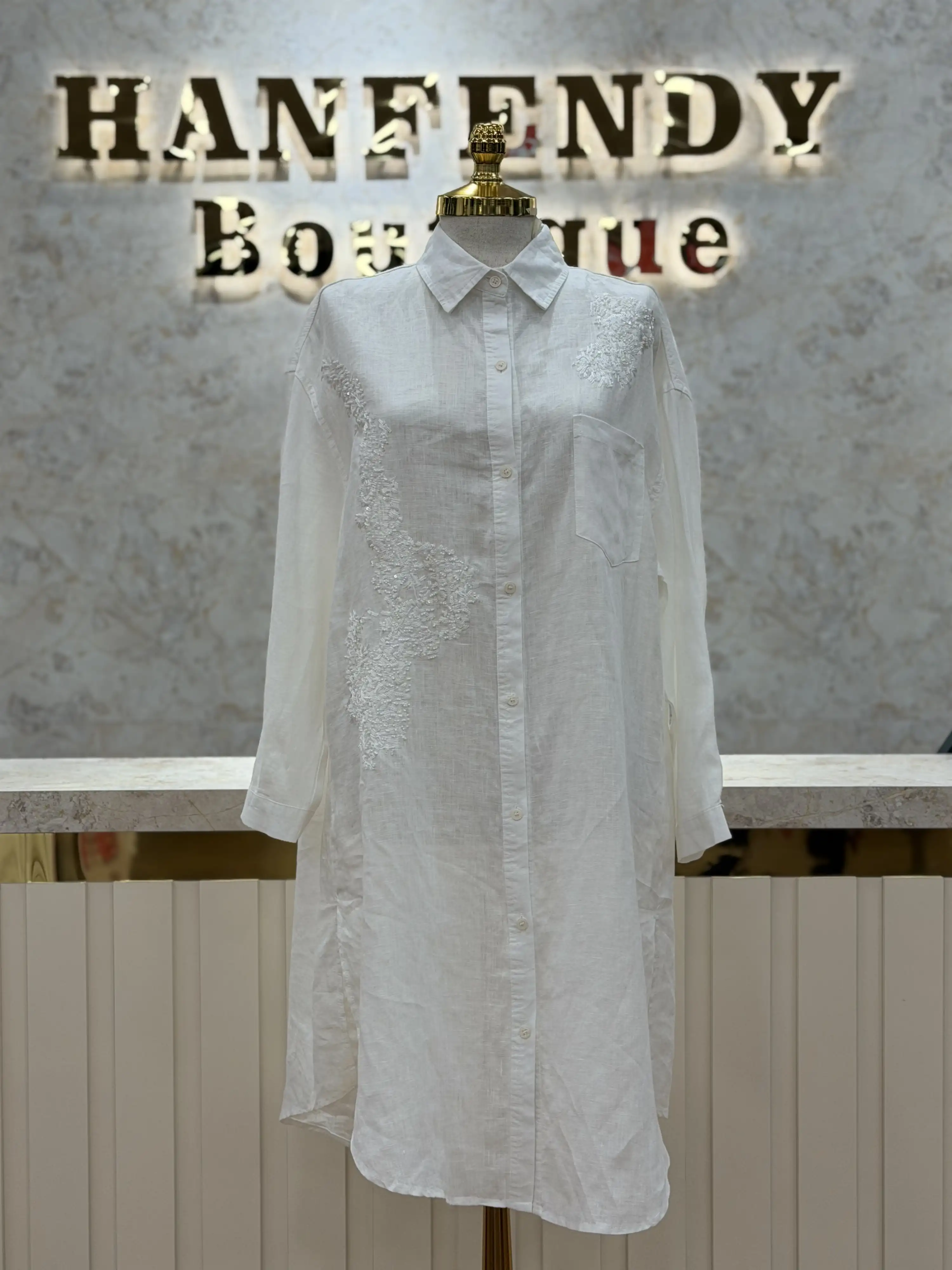 FUAT GÜRŞEN Ekru Renk Tunik