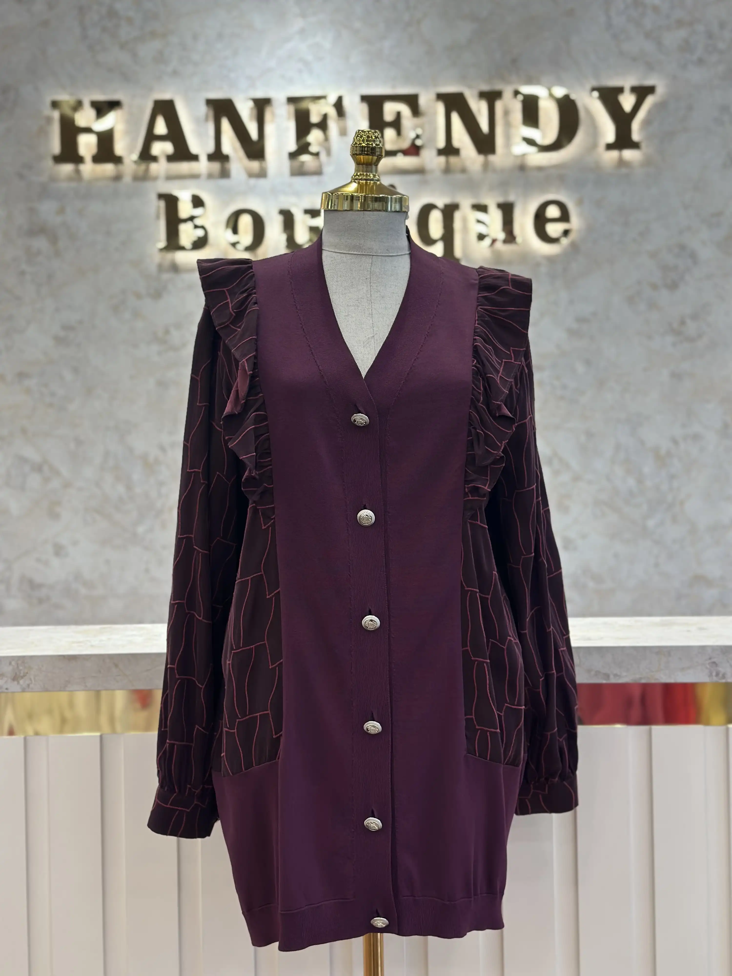 NUSS Bordo Renk Hırka