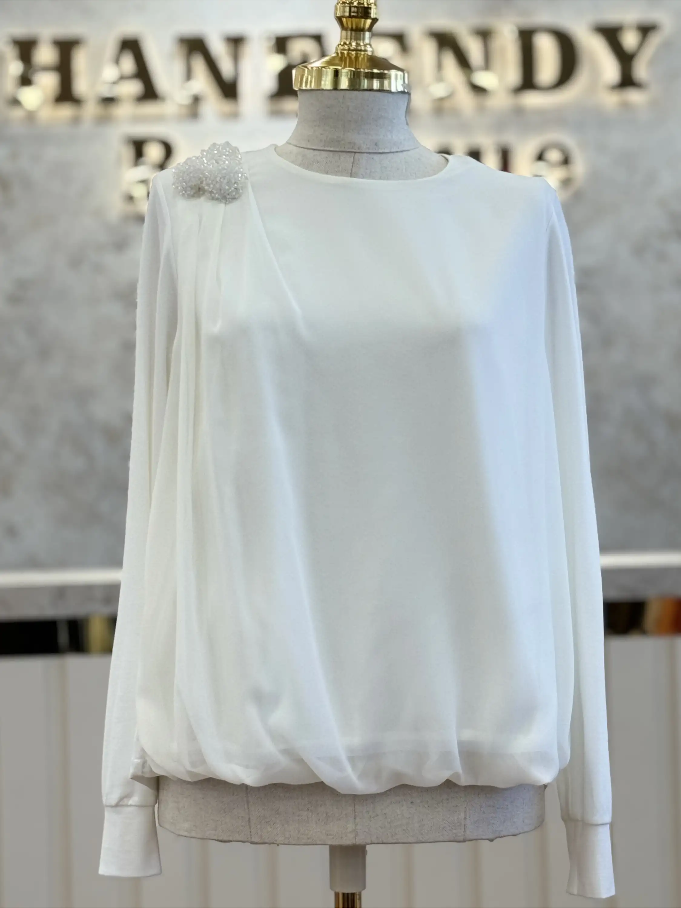 FUAT GÜRŞEN Ekru Renk Tunik