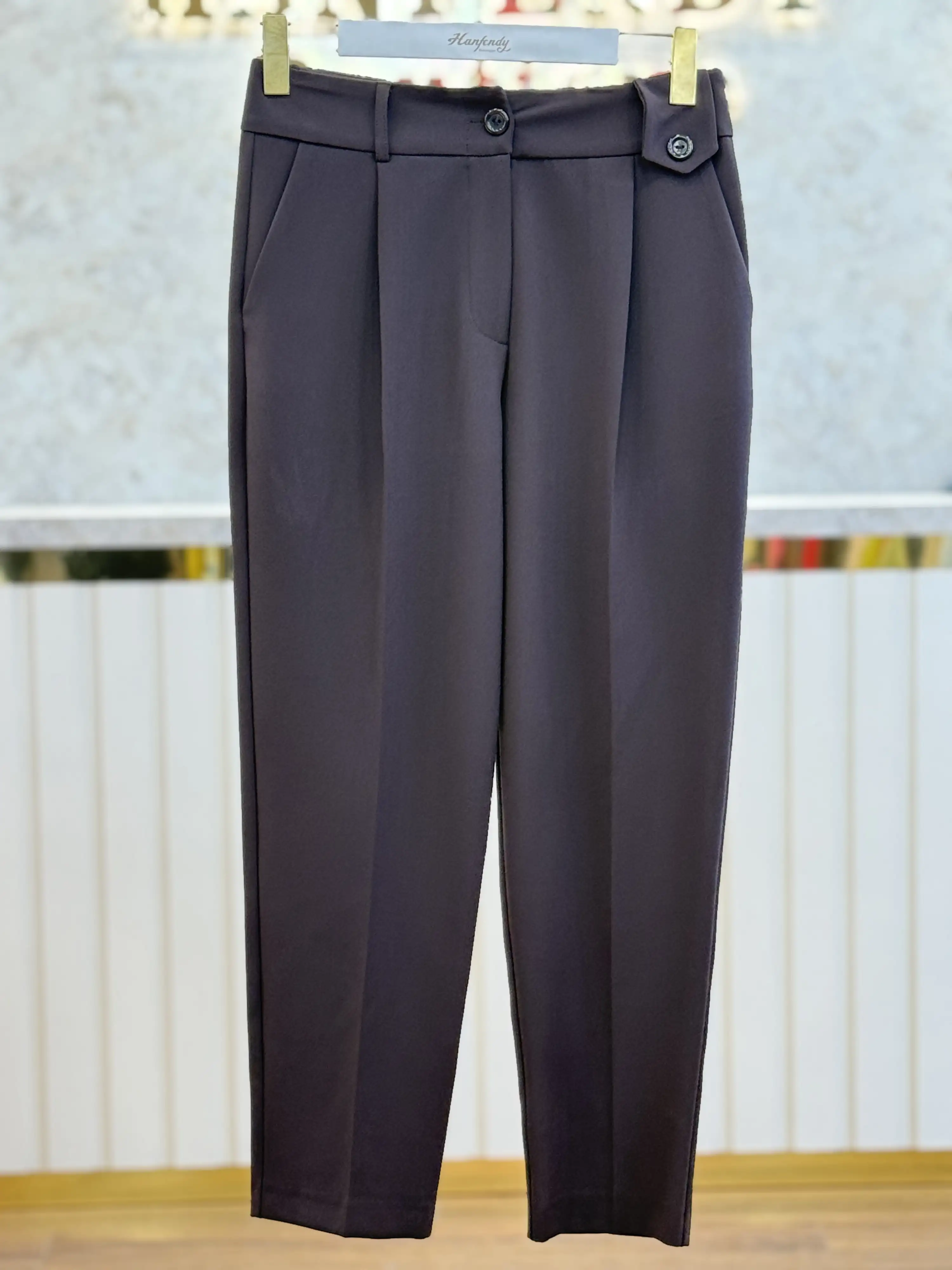 SENTEZ Kahve Renk Sofia Korsajlı Apoletli Pantolon