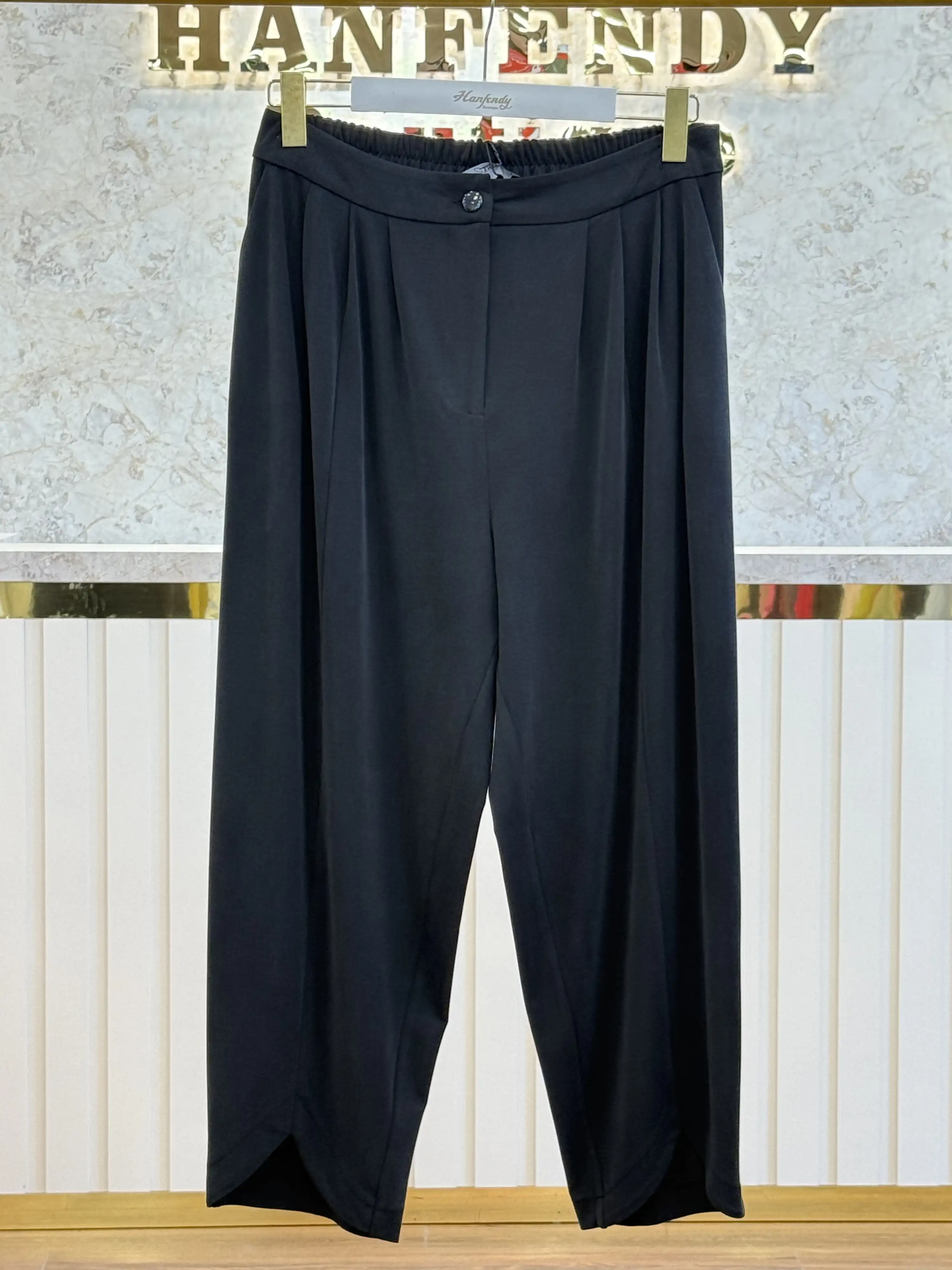 SENTEZ Siyah Renk Bellis V Paça Pantolon