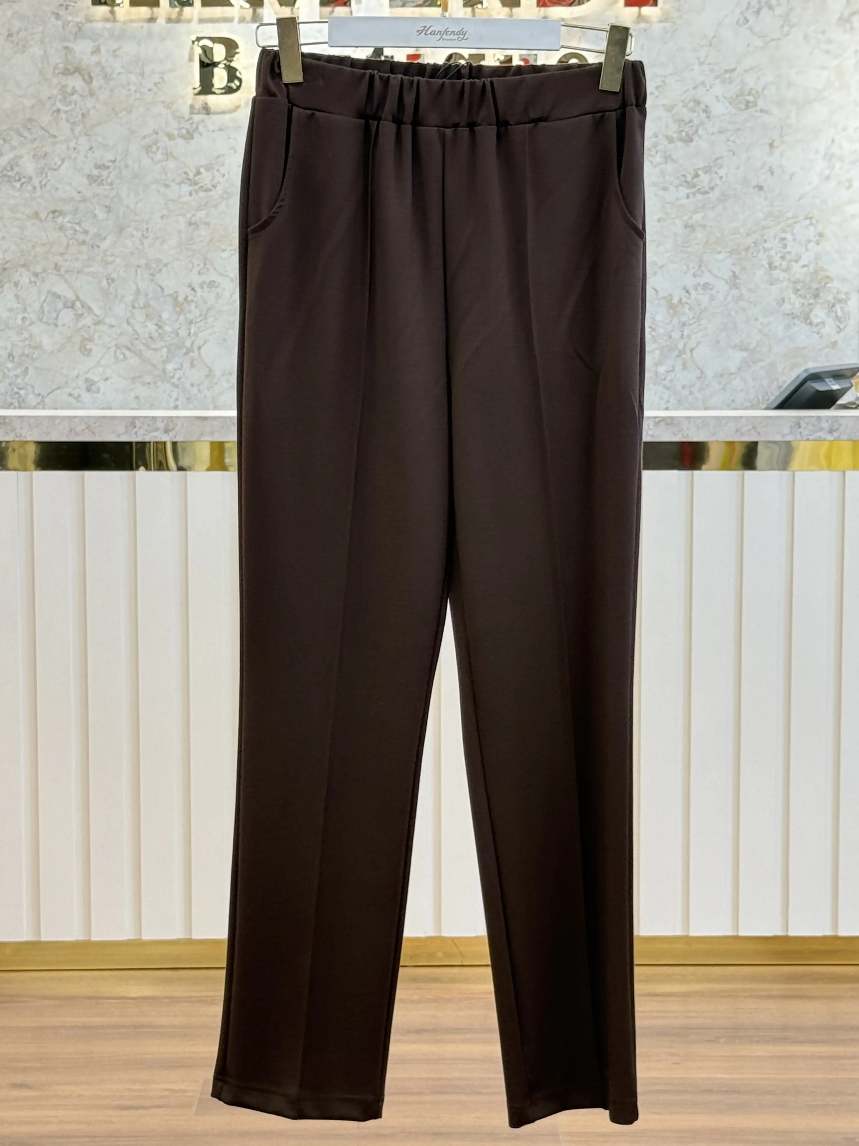 SENTEZ Kahve Renk Elisse Büyük Beden Pantolon