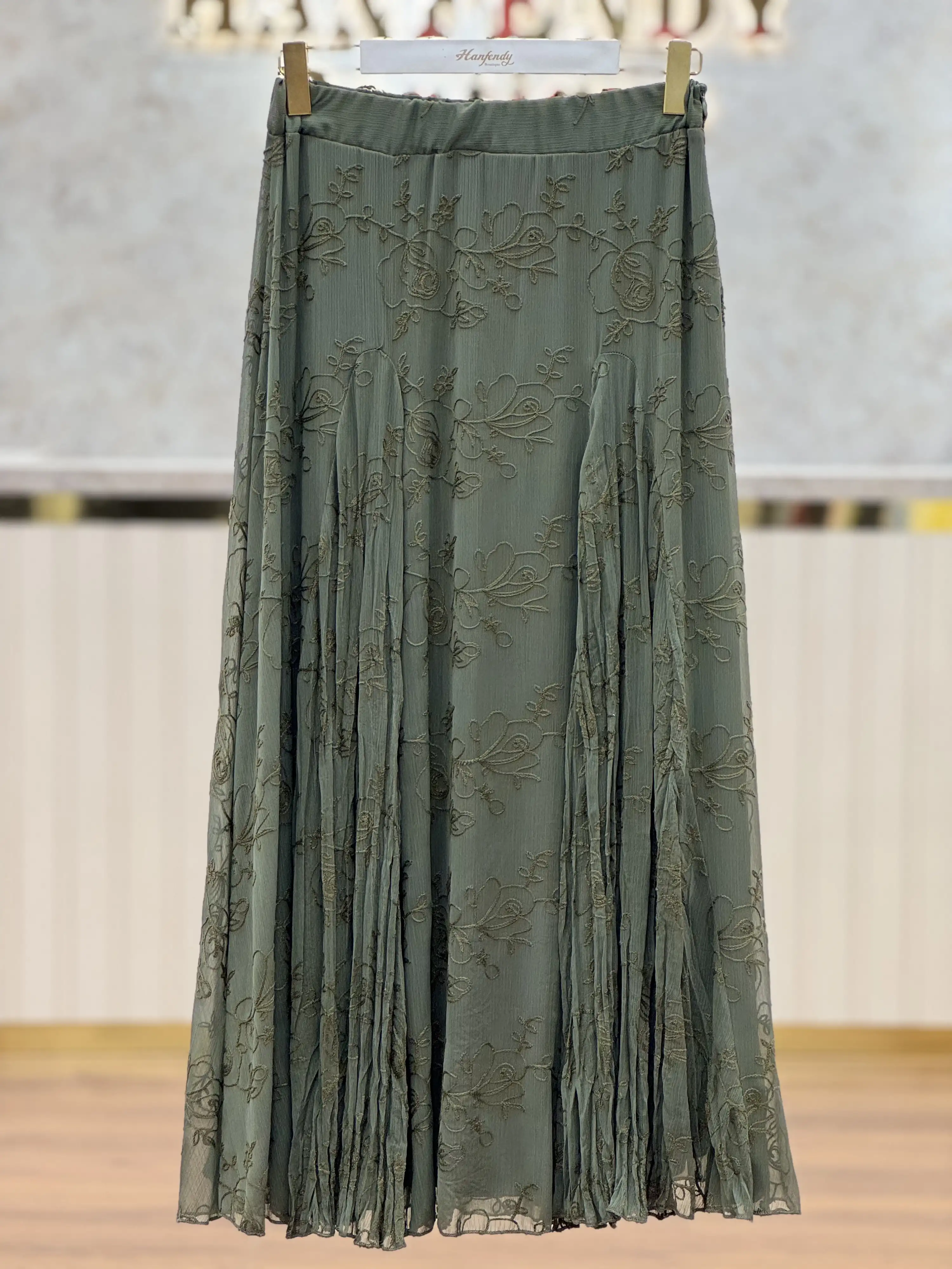 FUAT GÜRŞEN Haki Renk Etek