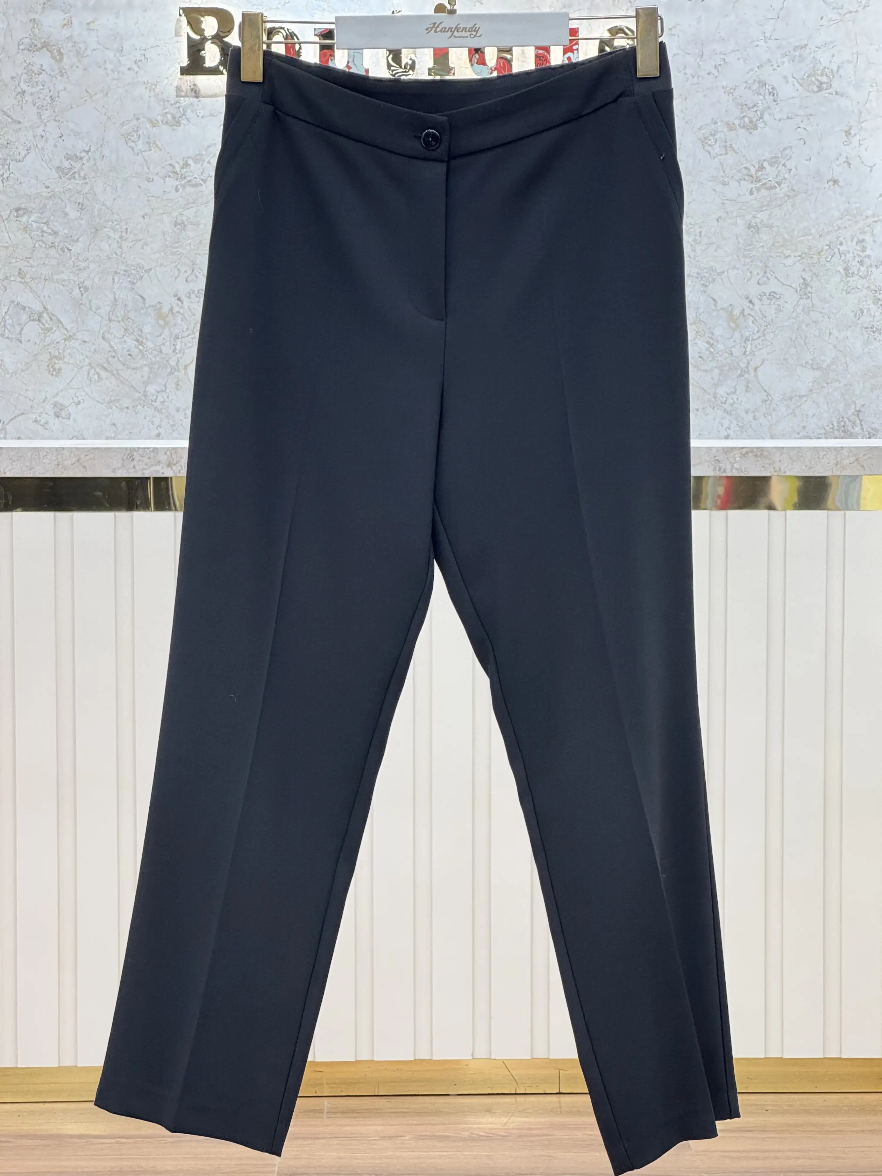 SENTEZ Siyah Renk Narina Büyük Beden Pantolon