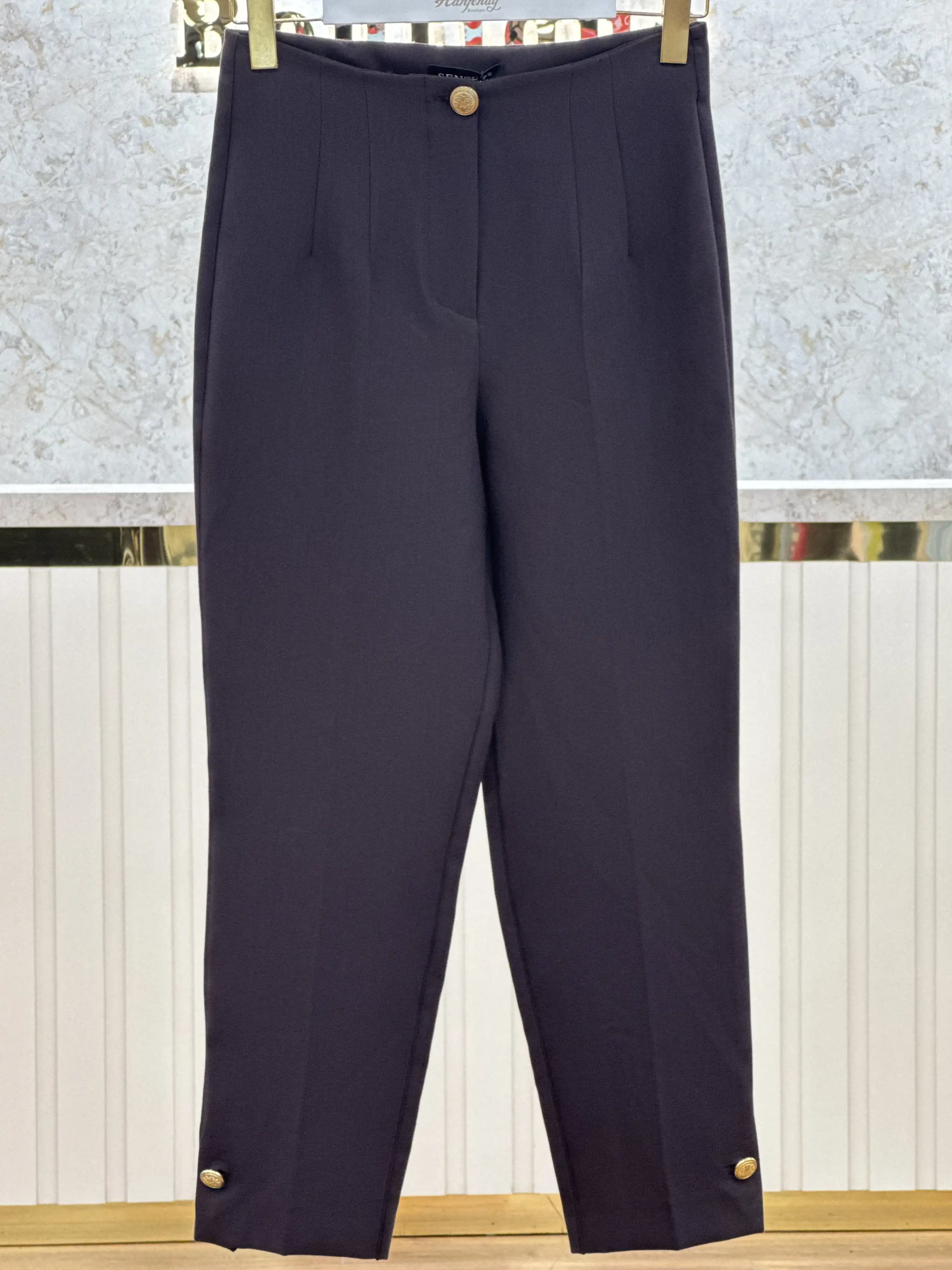 SENTEZ Kahve Renk Paradise Paça Düğme Pensli Pantolon