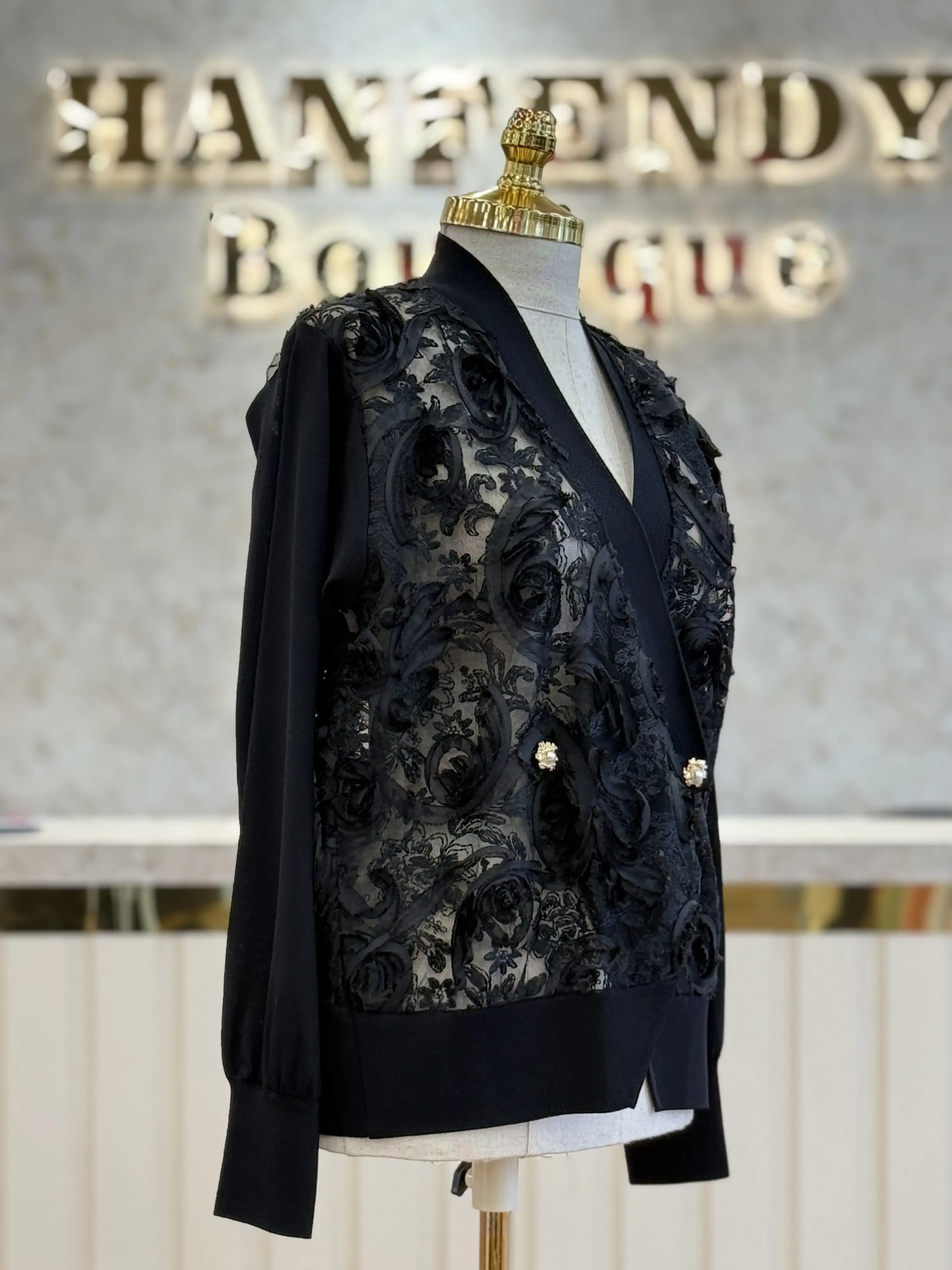 GHİSA Siyah Renk Hırka