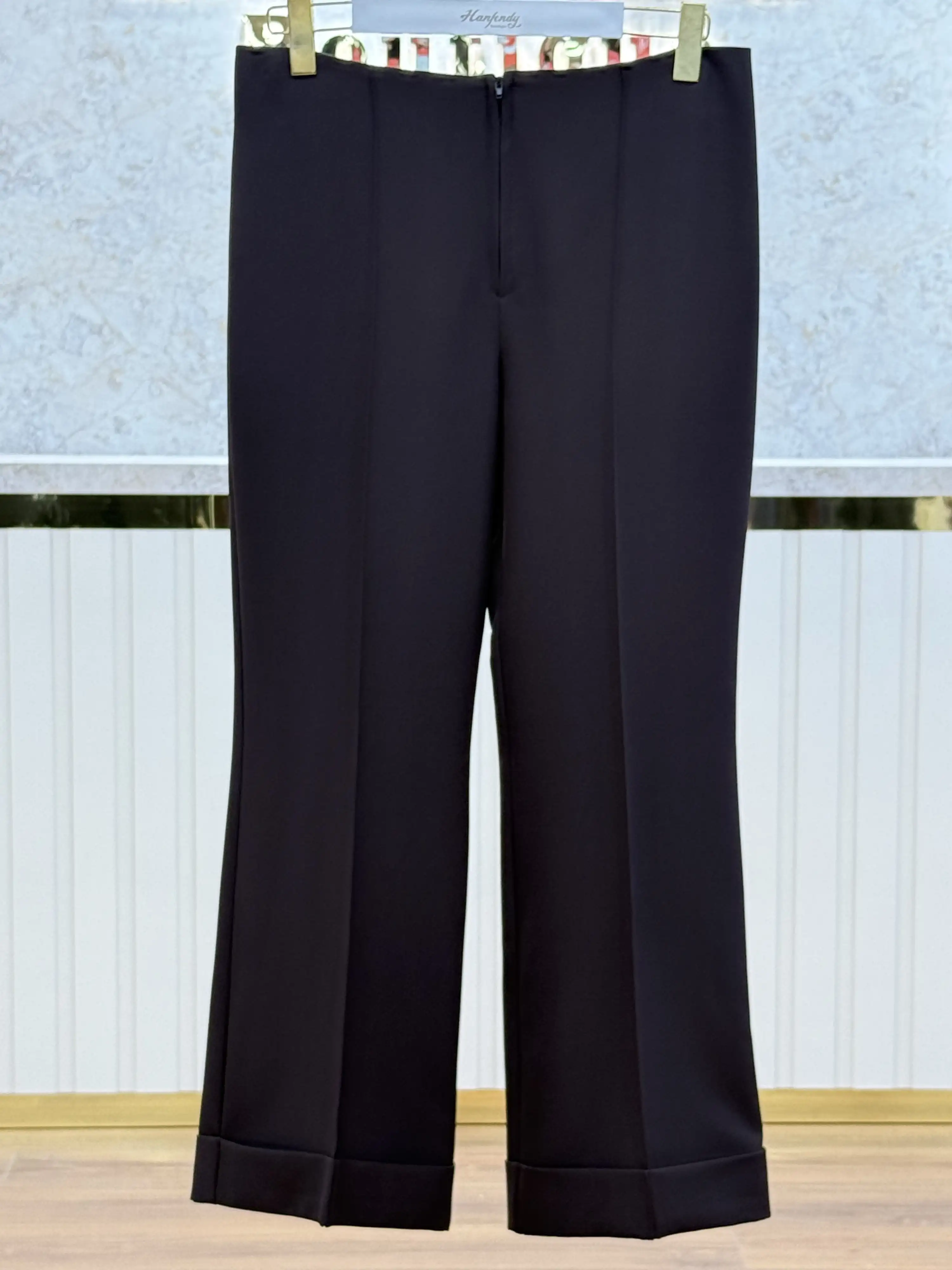 SENTEZ Kahve Renk Broom Paçası Double Rahat Pantolon