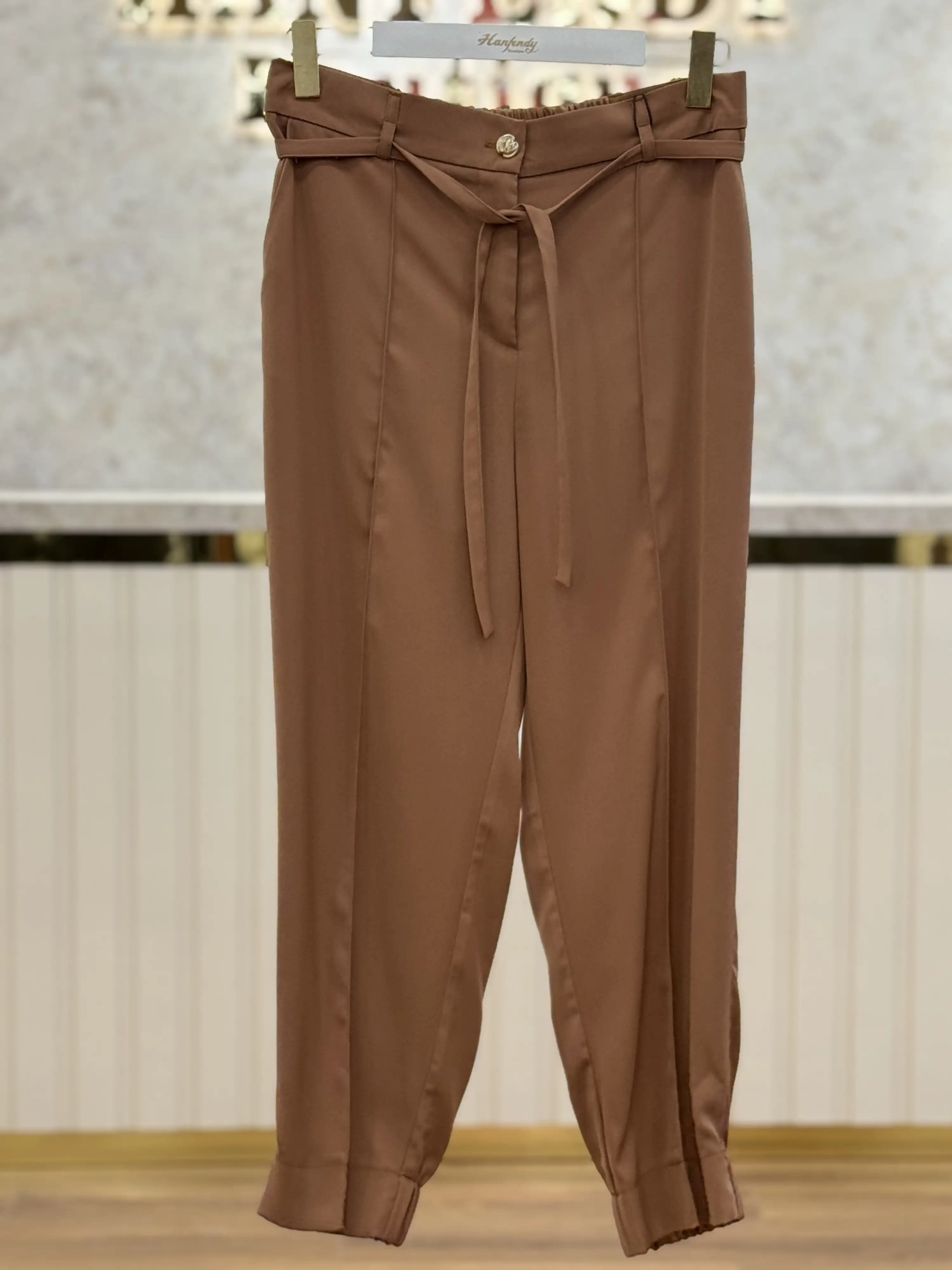 SENTEZ Camel Renk Sidney Önü Arkası Nevlülü Pantolon