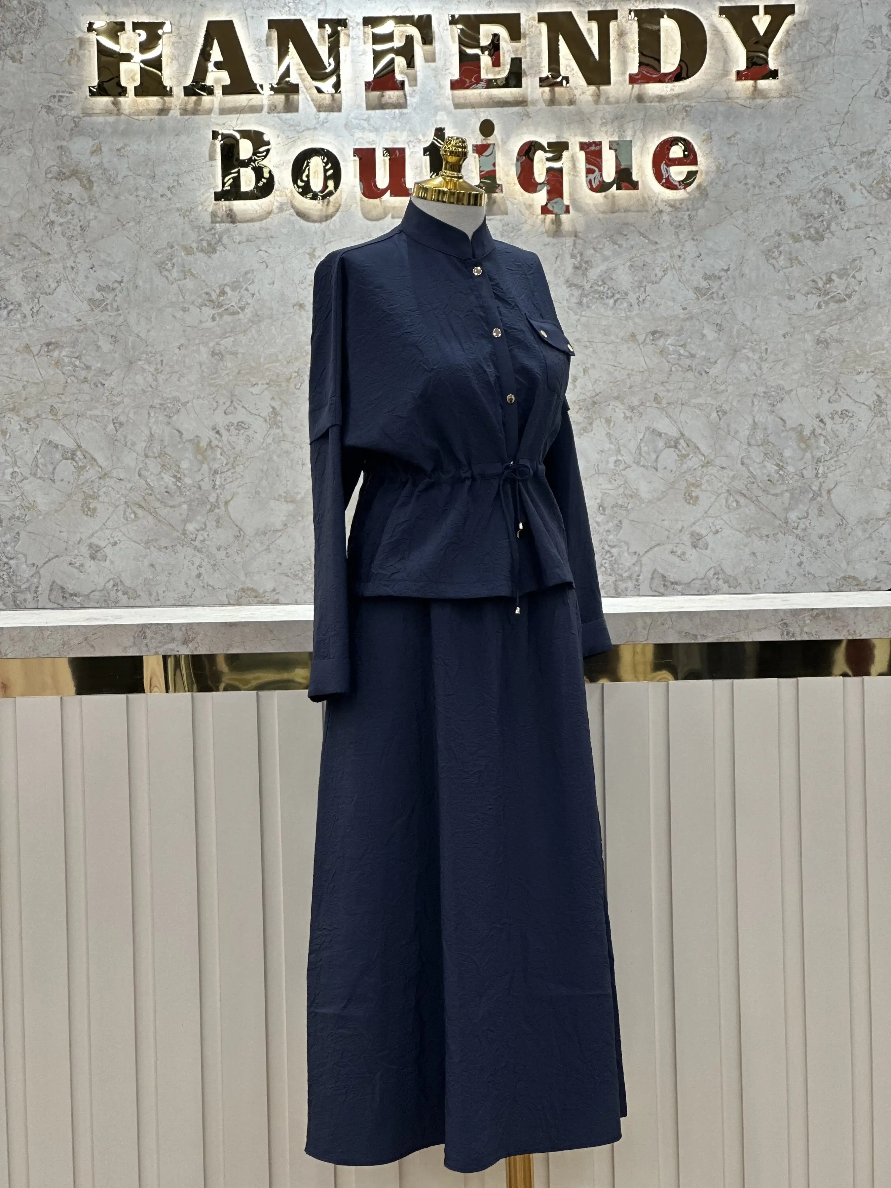 NUSS Lacivert Renk Etekli Takım