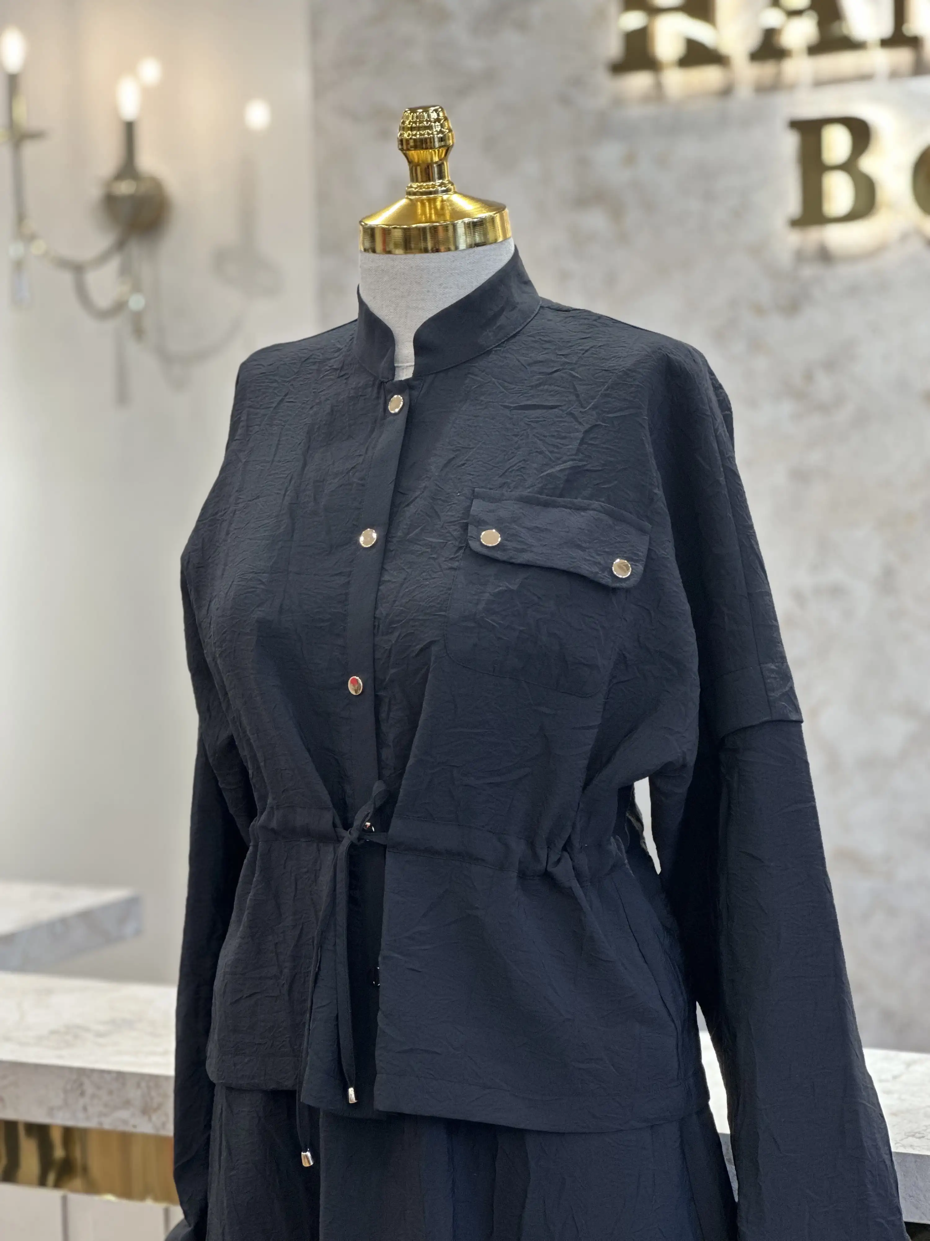 NUSS Siyah Renk Etekli Takım