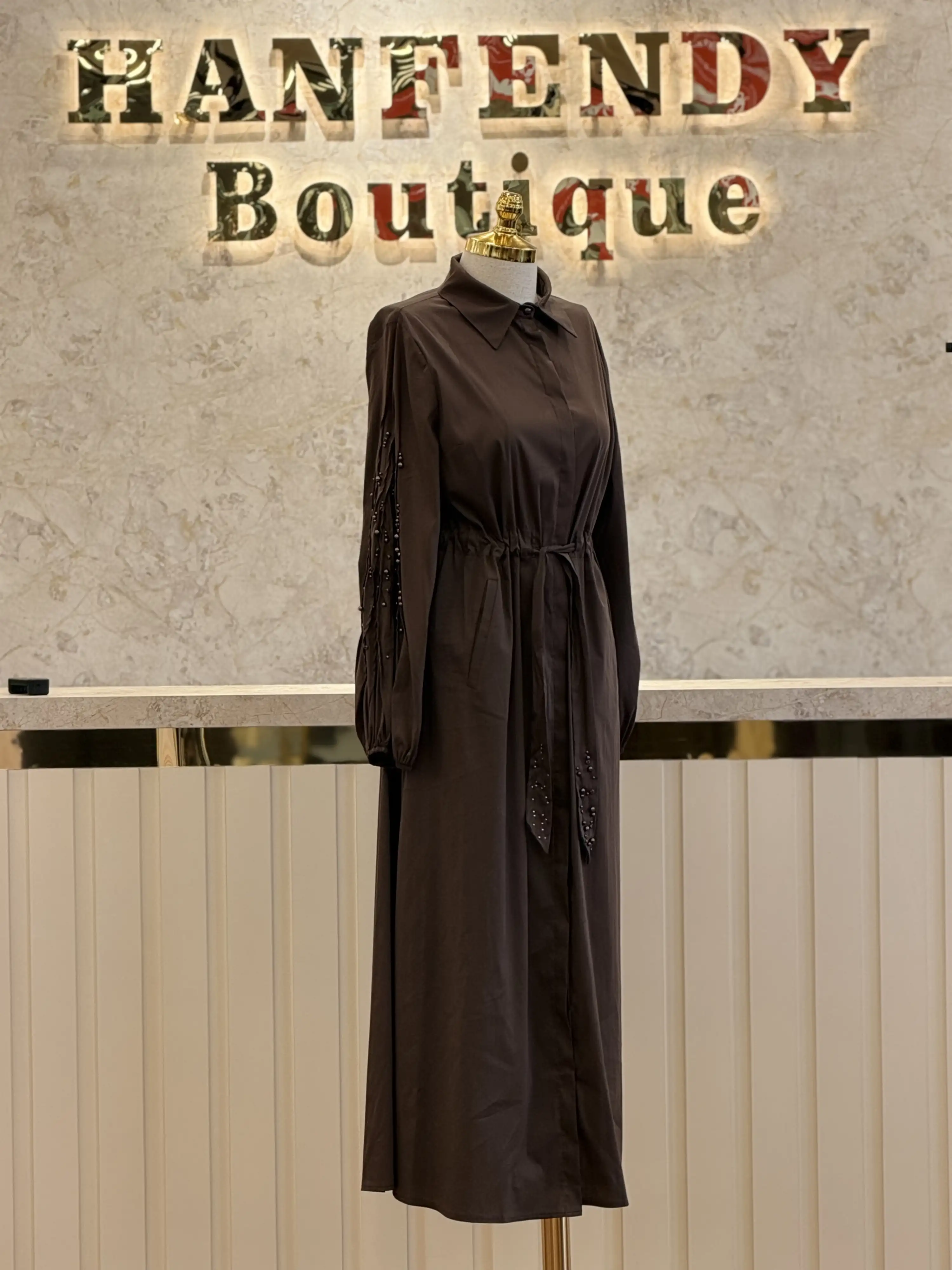 FUAT GÜRŞEN Kahve Renk Elbise