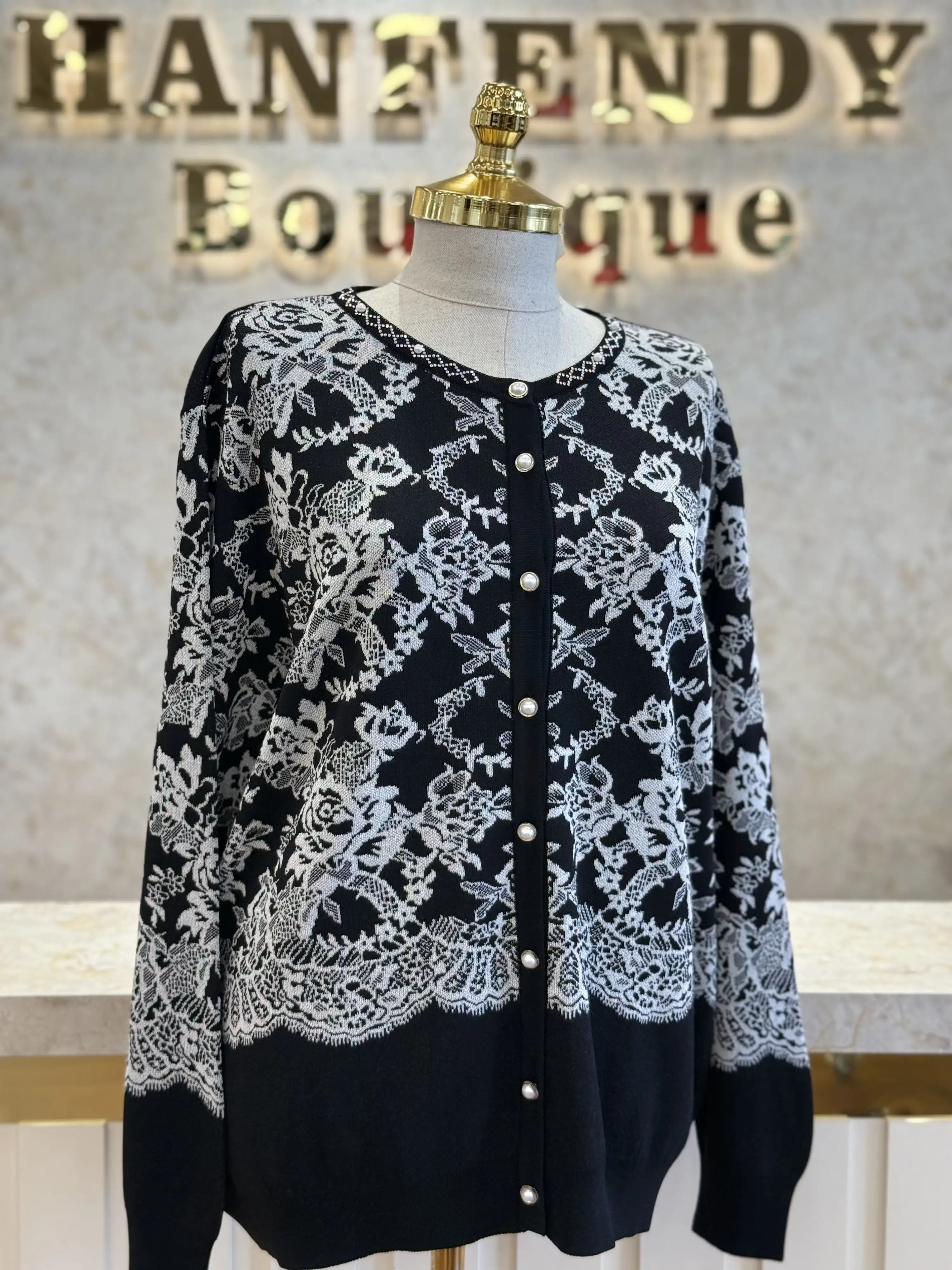 GHİSA Siyah Renk Hırka