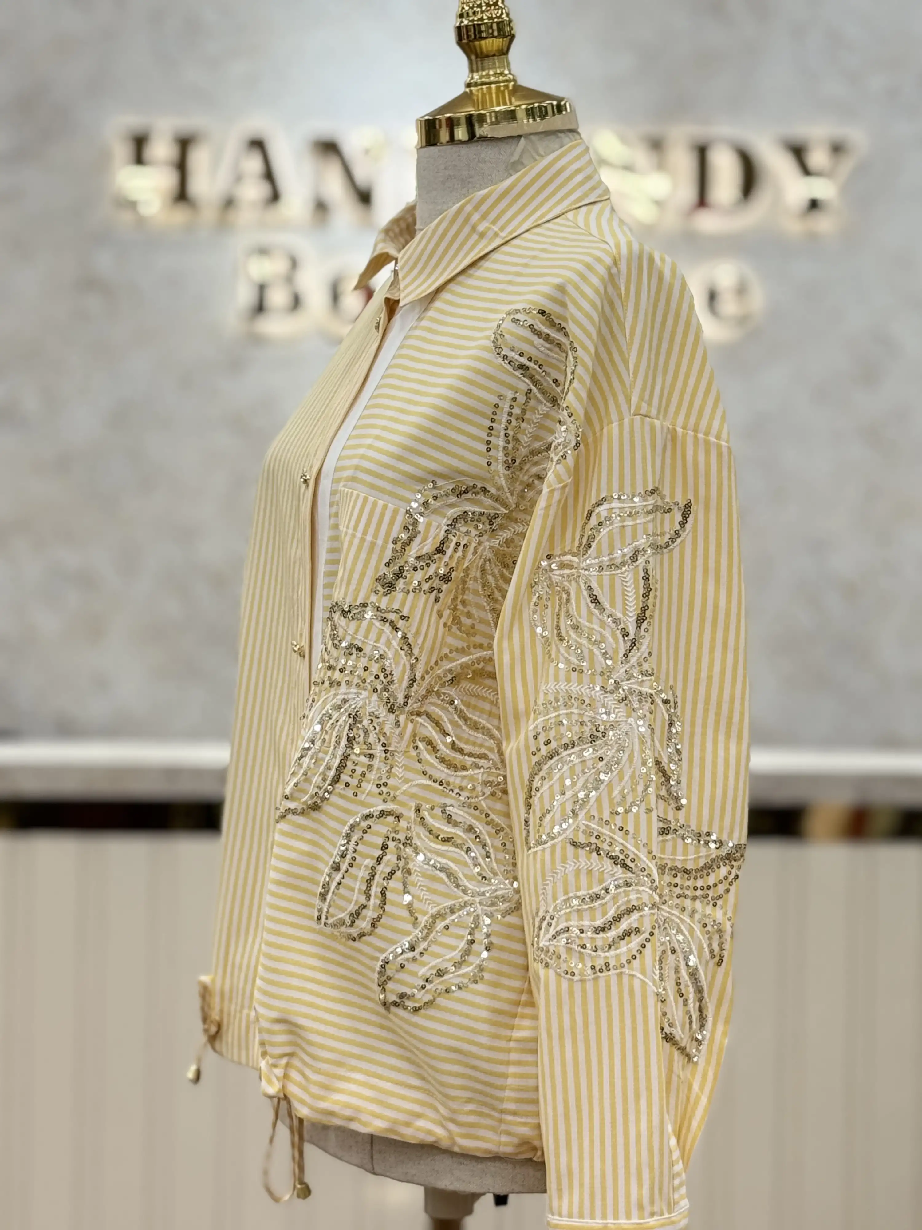 GHİSA Sarı Çizgili Tunik