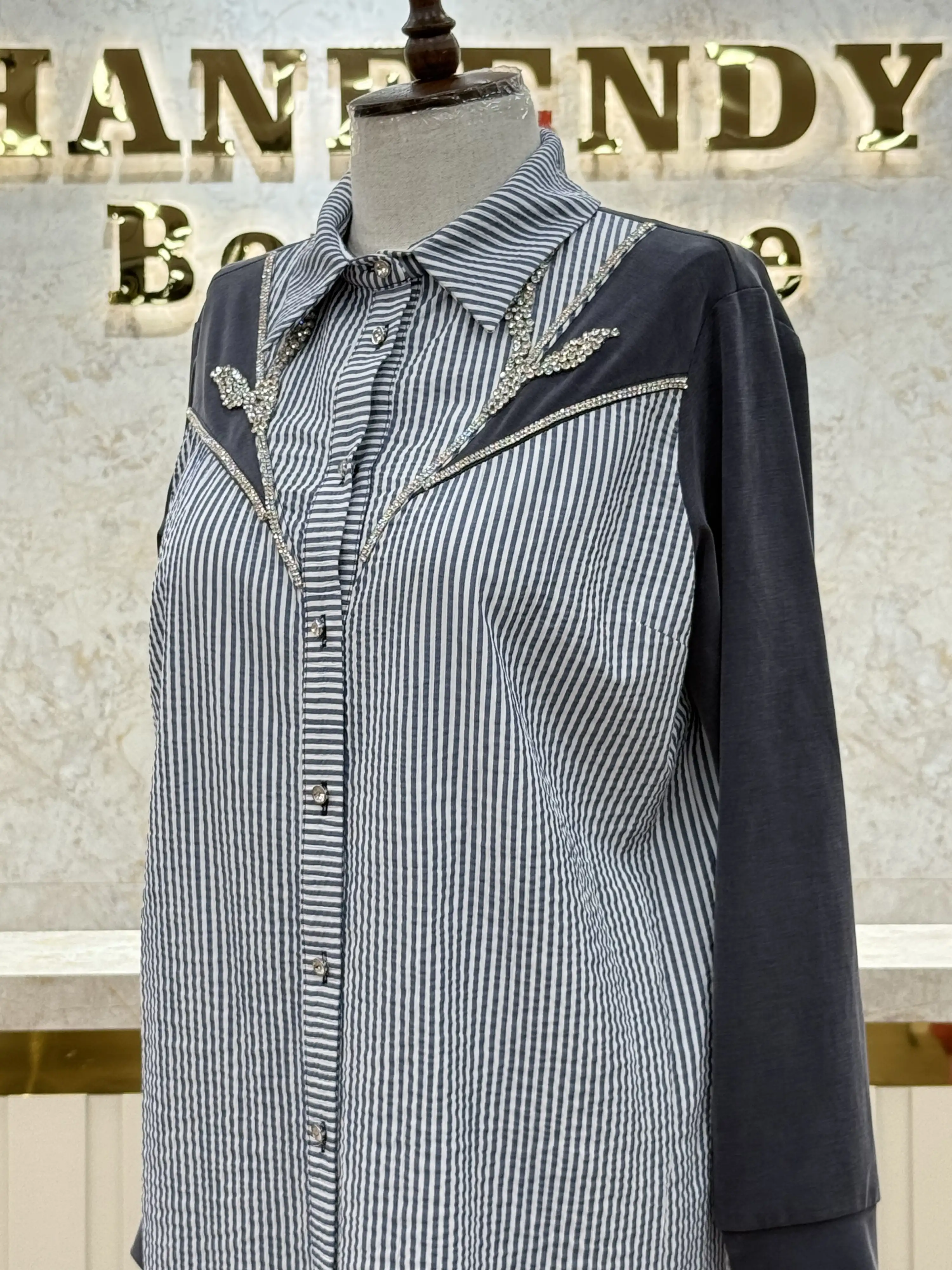 FUAT GÜRŞEN İndigo Renk Tunik