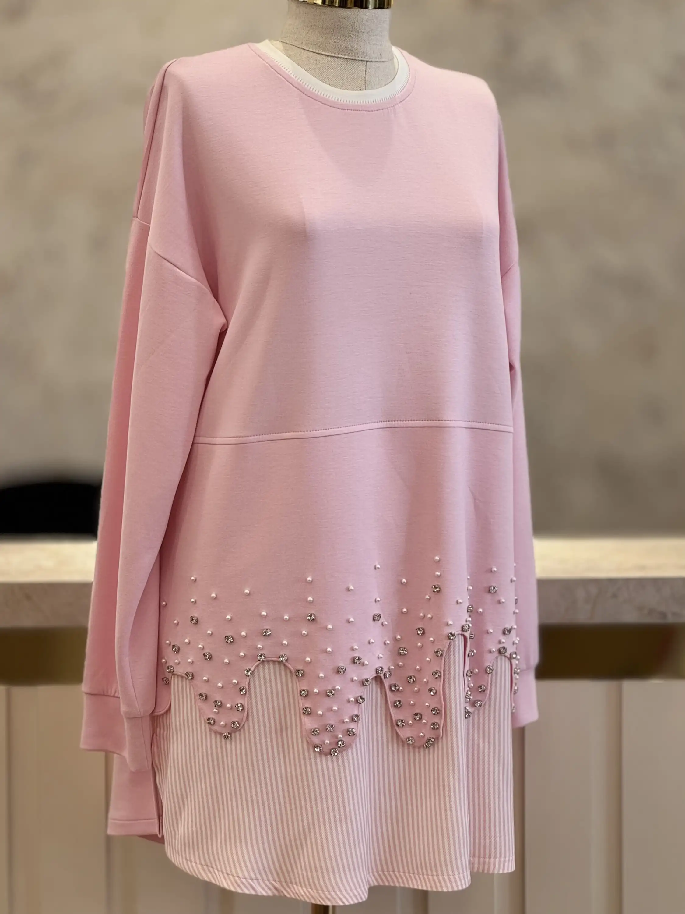 FUAT GÜRŞEN Pembe Renk Tunik