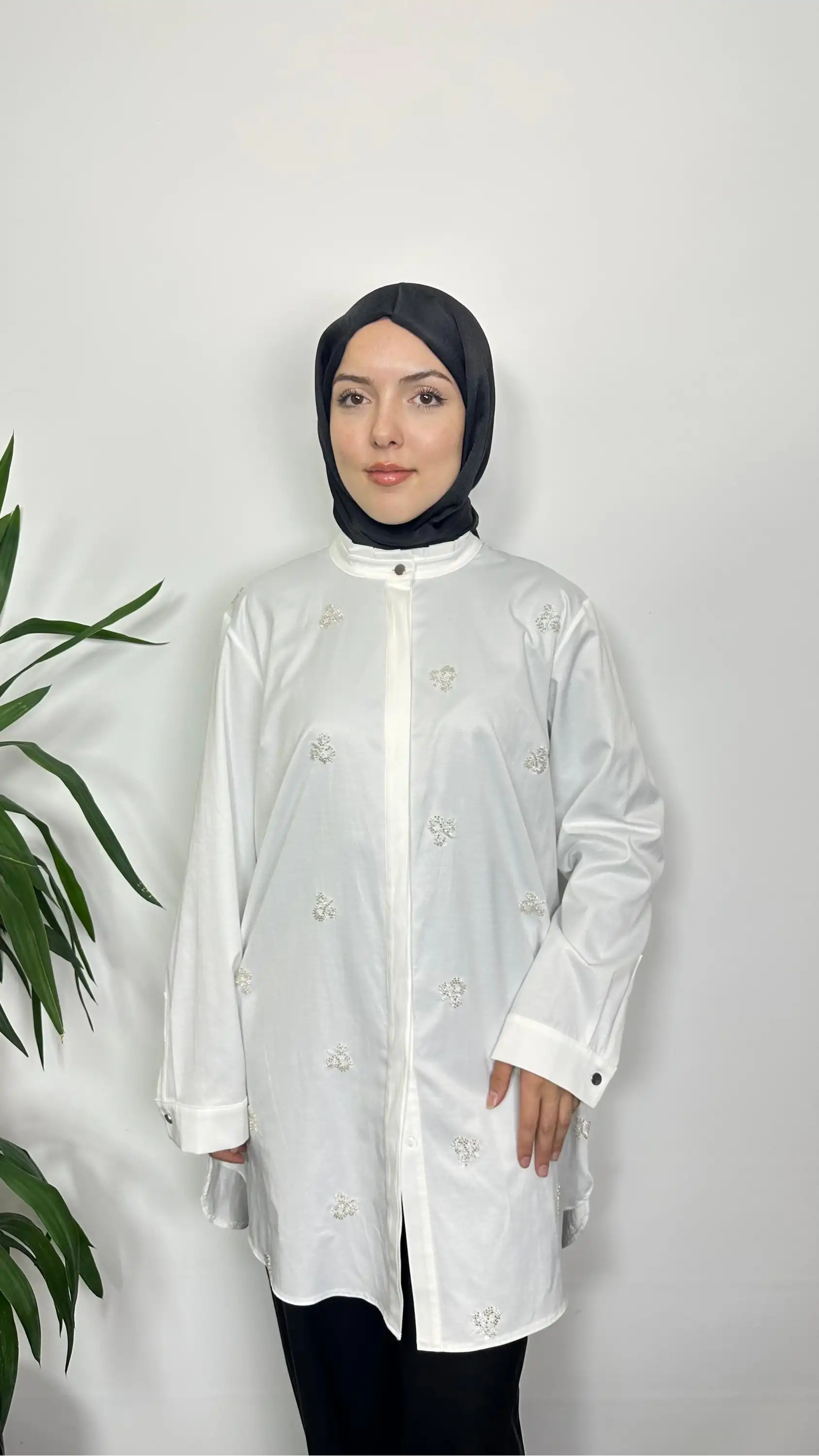 FUAT GÜRŞEN Ekru Renk Tunik