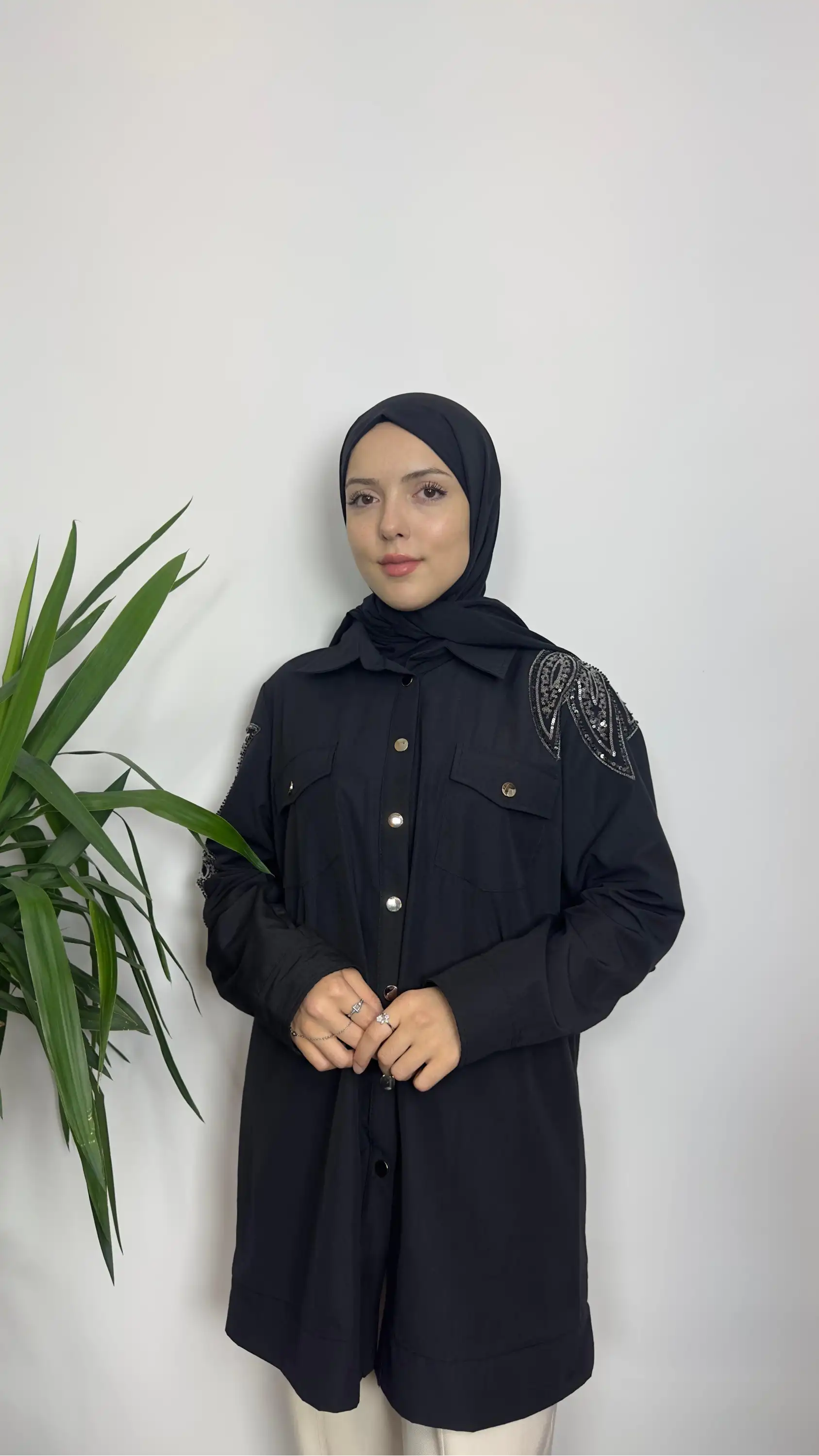 FUAT GÜRŞEN FG-25K4608-S Siyah Renk Tesettür Kap