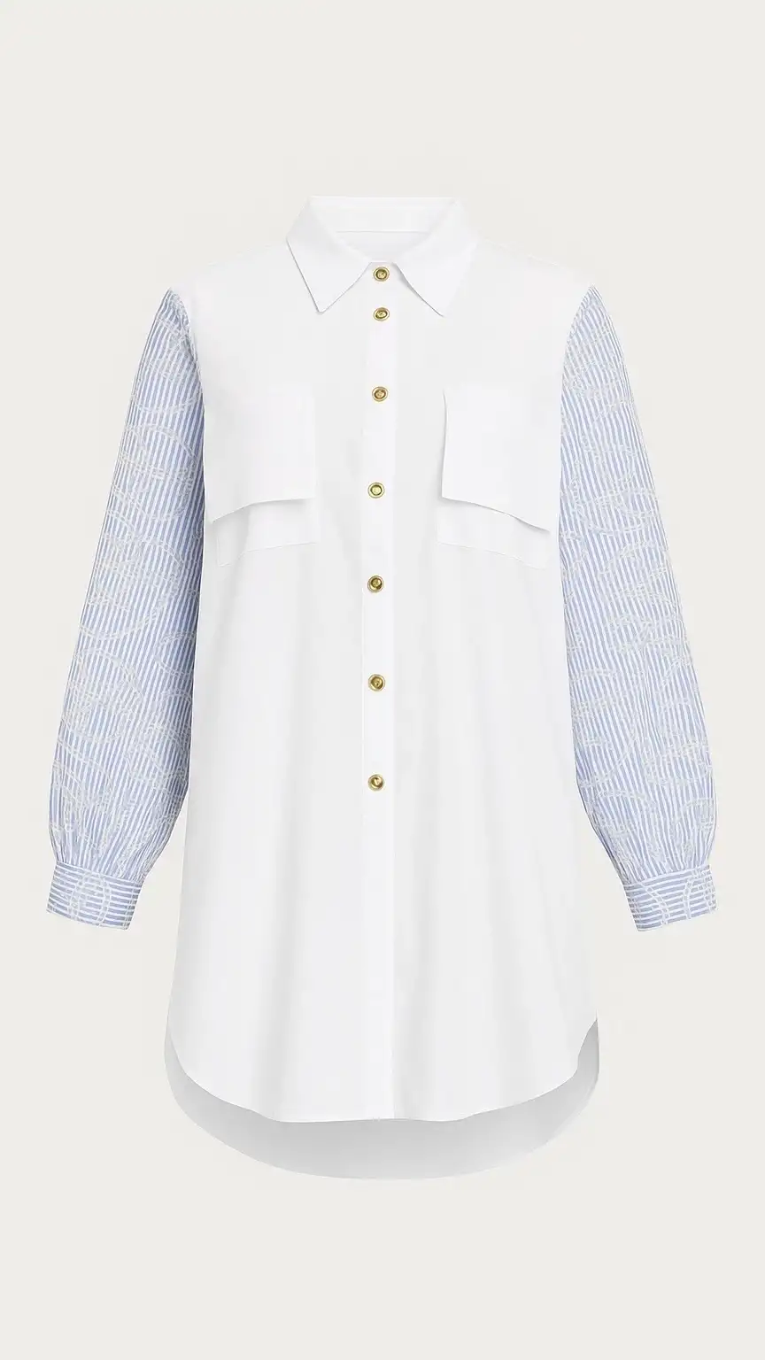 GHİSA Mavi Renk Tunik Gömlek